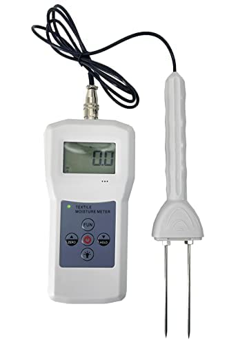 Professional Digital Textile Moisture Meter Tester - Accurate 4-90% Range, 0.1 Resolution, ±0.5% Accuracy for Cotton, Wool, Yarn & Fabric - Ideal for Clothing Manufacturers, Textile Labs & Quality Control