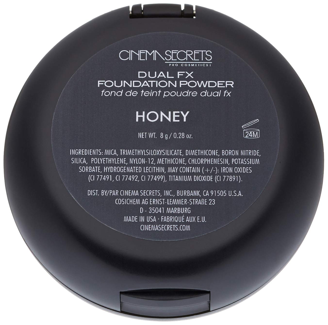CINEMA SECRETS Pro Cosmetics Dual FX Foundation Powder in Honey - Long-Lasting Matte Finish for Flawless Coverage | Perfect for Professional Makeup Artists & Daily Wear