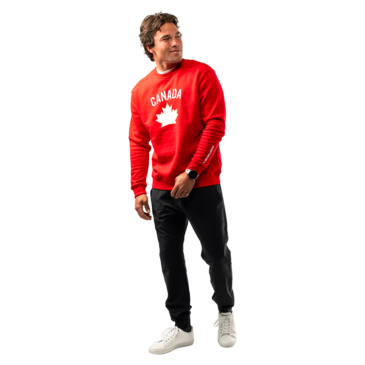 Bauer Hockey Canada Core Crewneck Sweatshirt for Men - Comfortable & Stylish Hockey Apparel for Training, Games & Casual Wear