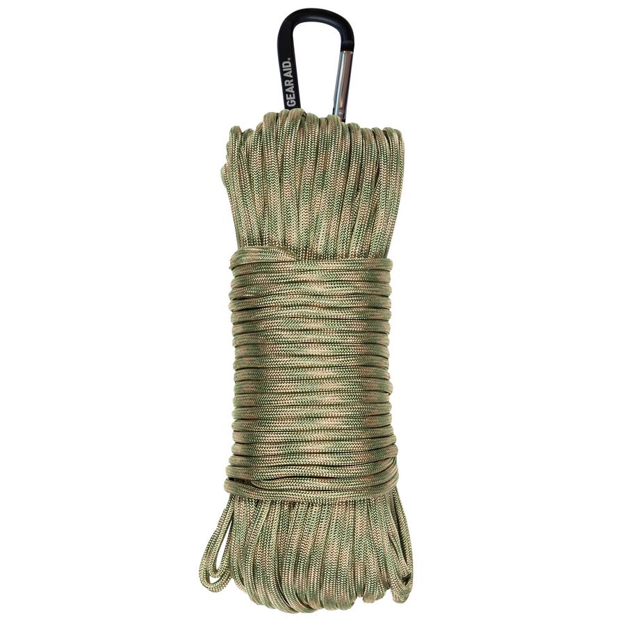 Gear Aid 550 Paracord 100 Feet - Military Grade Paracord Rope for Survival, Camping, Hiking & Outdoor Activities | Heavy Duty Nylon Cord for DIY Projects, Emergency Kits & Bushcraft