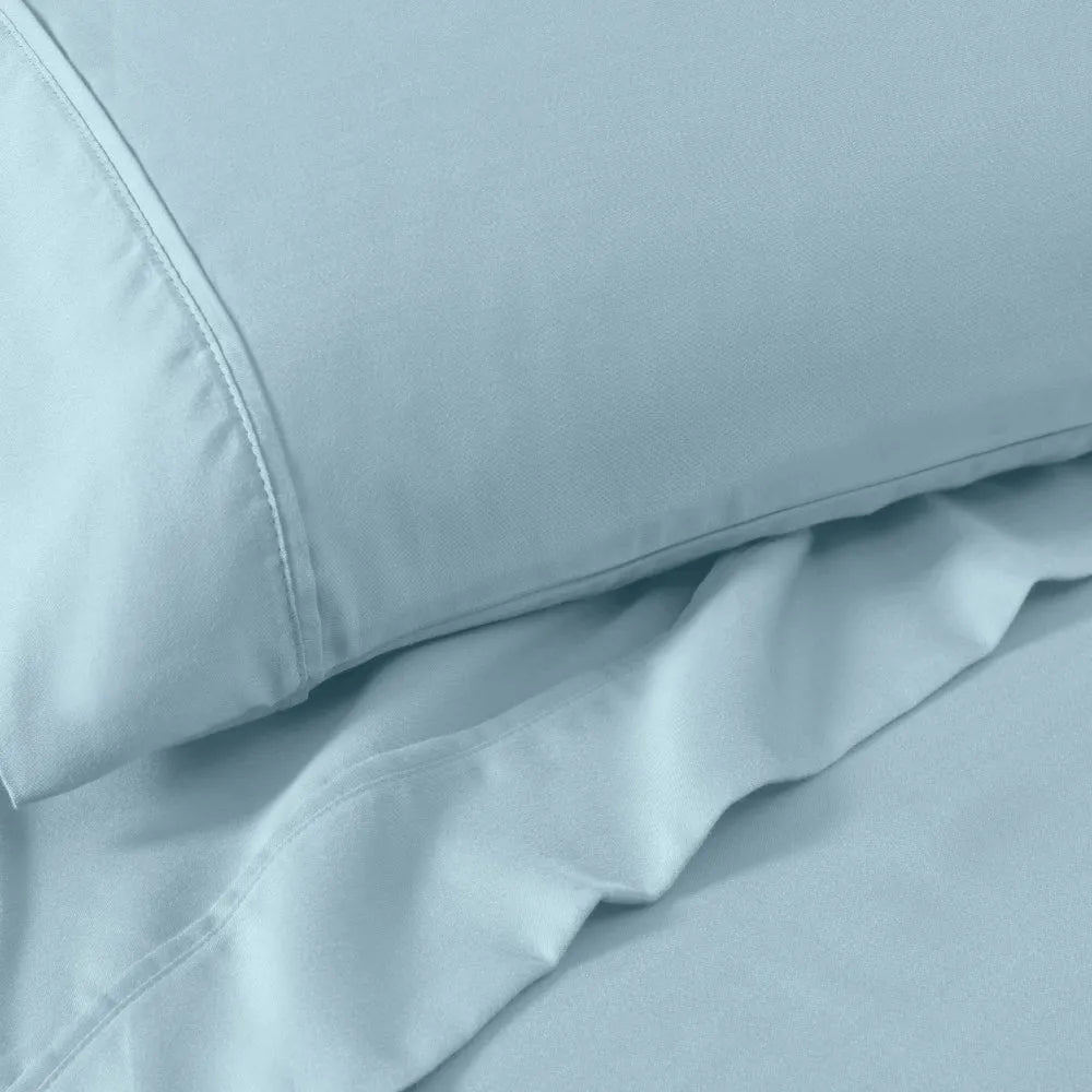 Premium 1200 Thread Count Cotton Blend 2-Piece Solid Pillowcase Set - Ultra Soft & Breathable Bedding for Side Sleepers & Hot Sleepers - Perfect for Master Bedroom, Guest Room & Luxury Hotels