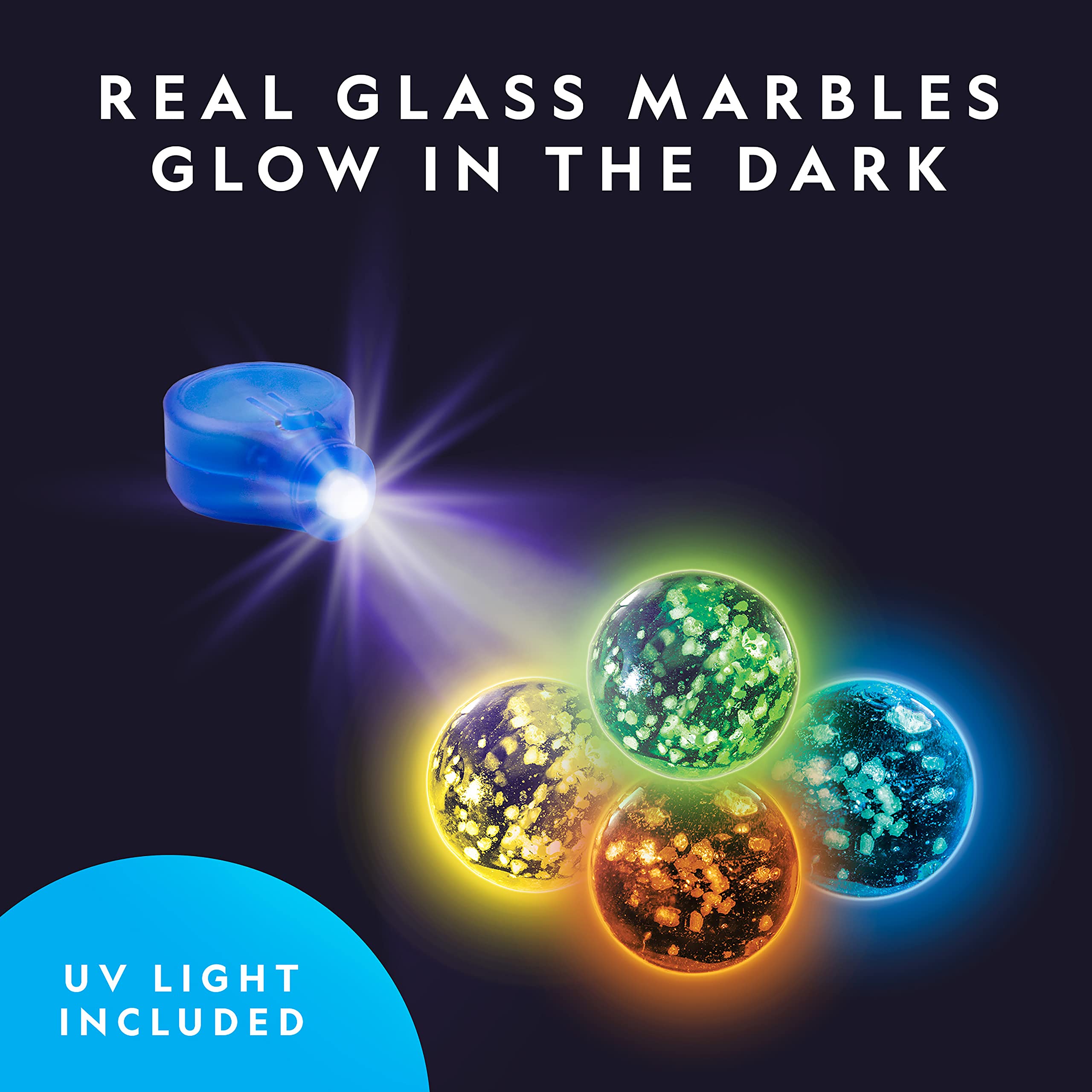 NATIONAL GEOGRAPHIC Glowing Marble Run STEM Building Toy - 250-Piece Construction Set with 50 Glow-in-The-Dark Glass Marbles & Storage Bag, Educational Gift for Boys & Girls Ages 6-12 | Fun Indoor Activity for Kids Birthday & Family Game Night (Amazon Exclusive)