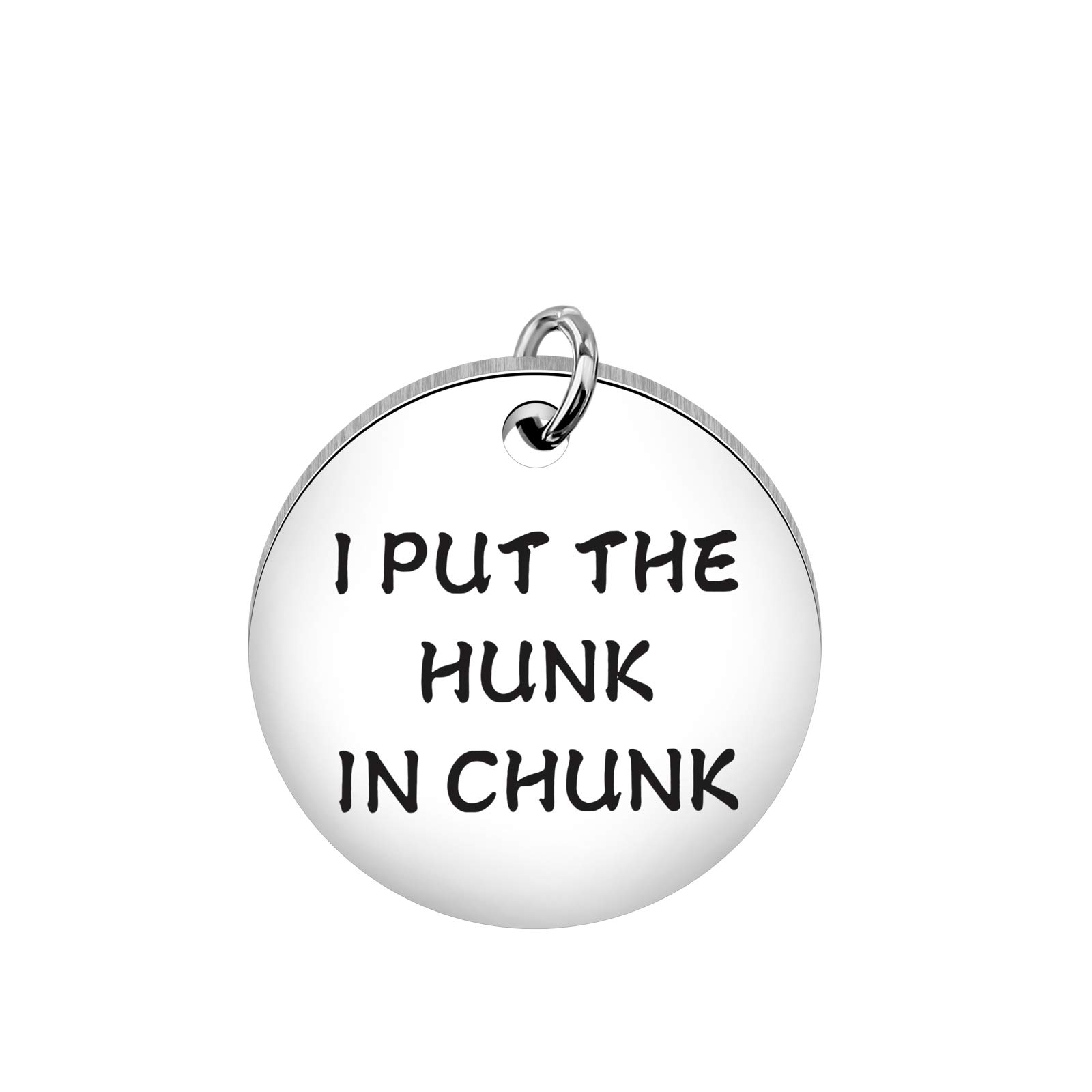 Funny Stainless Steel Pet ID Tag - 'I Put The Hunk in Chunk' Engraved Dog & Cat Tag | Durable Pet Gift for Dogs & Cats | Perfect for Daily Walks, Vet Visits & Pet Safety