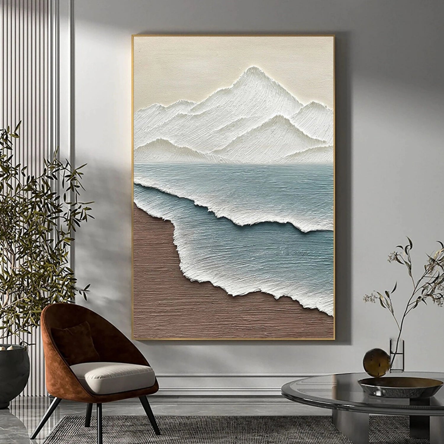 Ocean And Sky Painting #OS 249 - Stunning Coastal Wall Art for Beach House Decor, Living Room & Bedroom