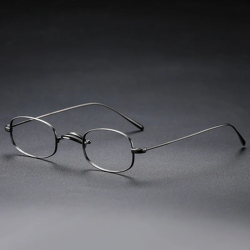 Aimee Unisex Full Rim Small Square Titanium Eyeglasses 1256 - Lightweight & Durable Frame for Reading, Computer Use & Everyday Wear