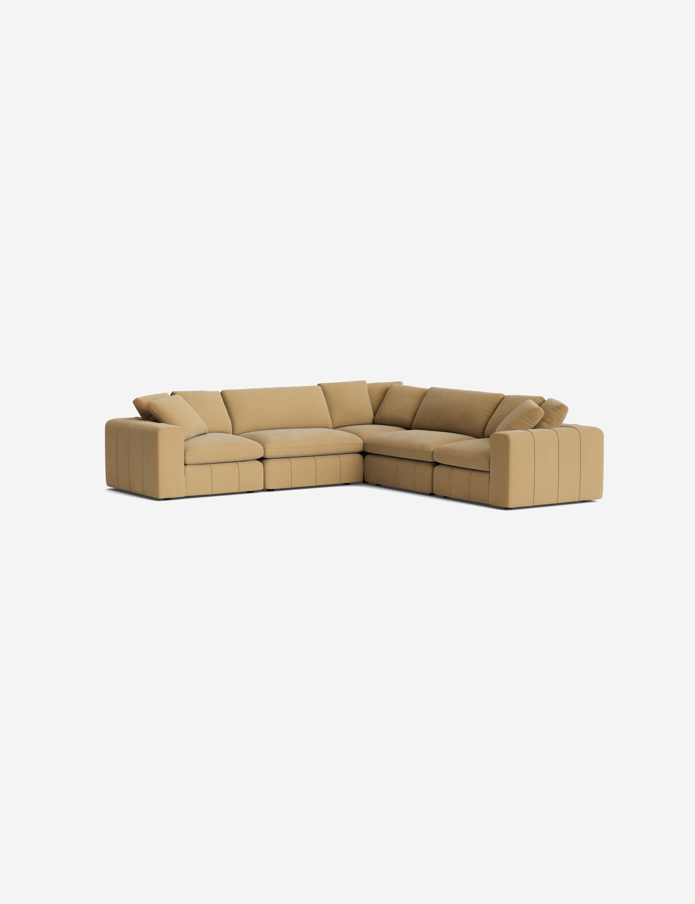 Capella Modular Corner Sectional Sofa - Modern L-Shaped Couch for Living Room, Home Theater & Lounge Areas | Customizable Comfortable Furniture