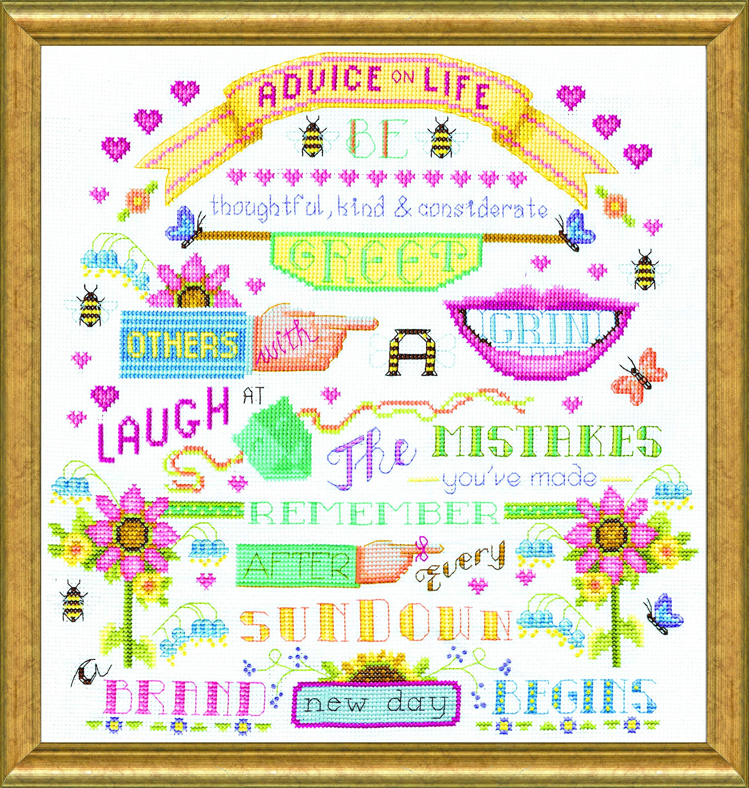 Design Works Crafts Counted Cross Stitch Kit - Complete Embroidery Set with Patterns & Threads | Perfect for DIY Home Decor, Gifts & Relaxation