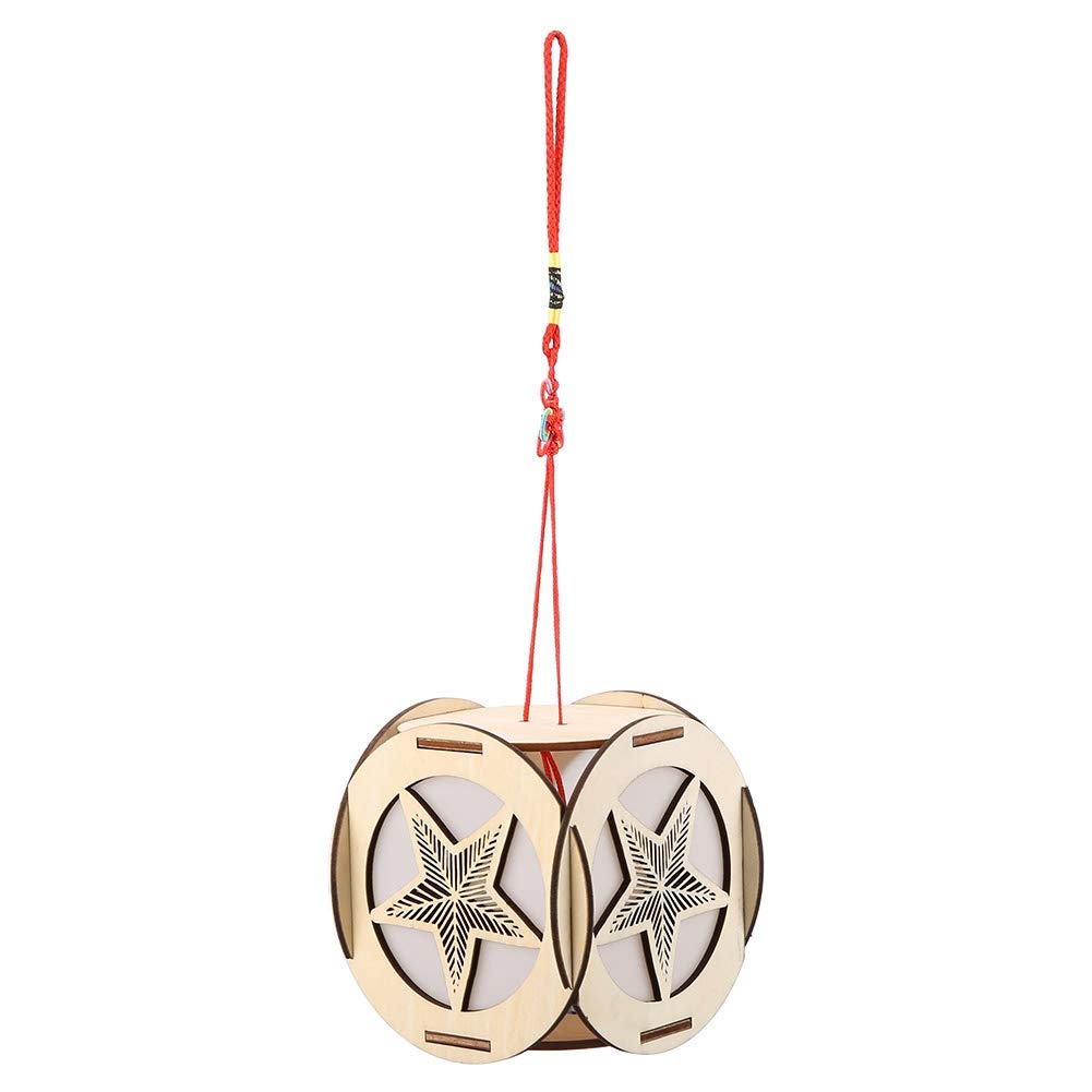 Handcrafted Wooden Night Light - Elegant Hollow Carved Lantern with Chinese Knot Design | Perfect Gift for Home Decor, Bedroom Ambiance & Romantic Atmosphere