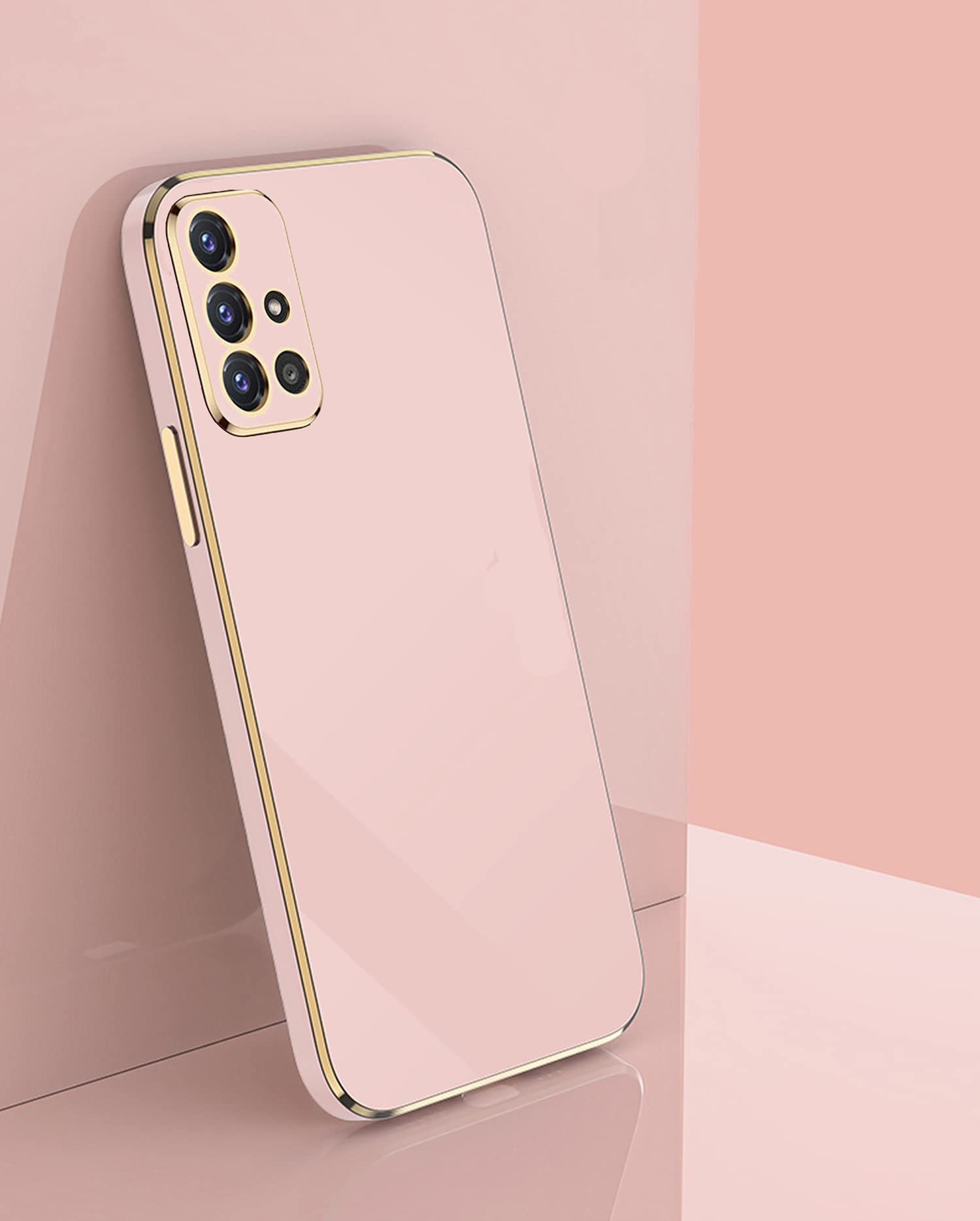 Samsung Galaxy A51 4G Phone Case - Cute Pink Luxury Electroplated Shockproof TPU Cover with Full Camera Lens Protection & Edge Bumper | Perfect for Everyday Use, Travel, and Work Protection