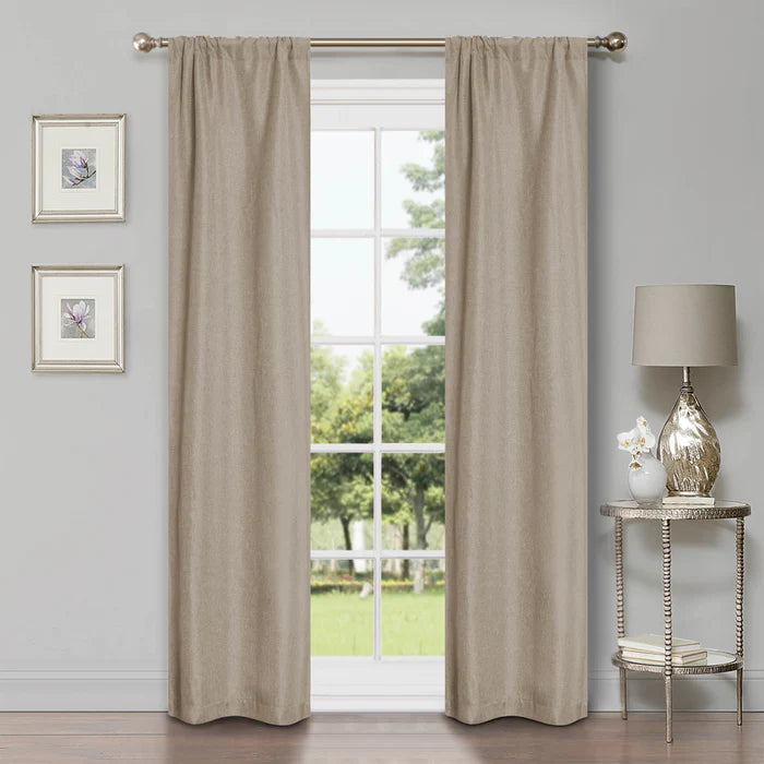 Premium Blackout Curtains for Bedroom - Linen Washable Room Darkening Window Drapes Panel Set (2 Panels) - Noise Reducing & Thermal Insulated for Better Sleep & Home Decor