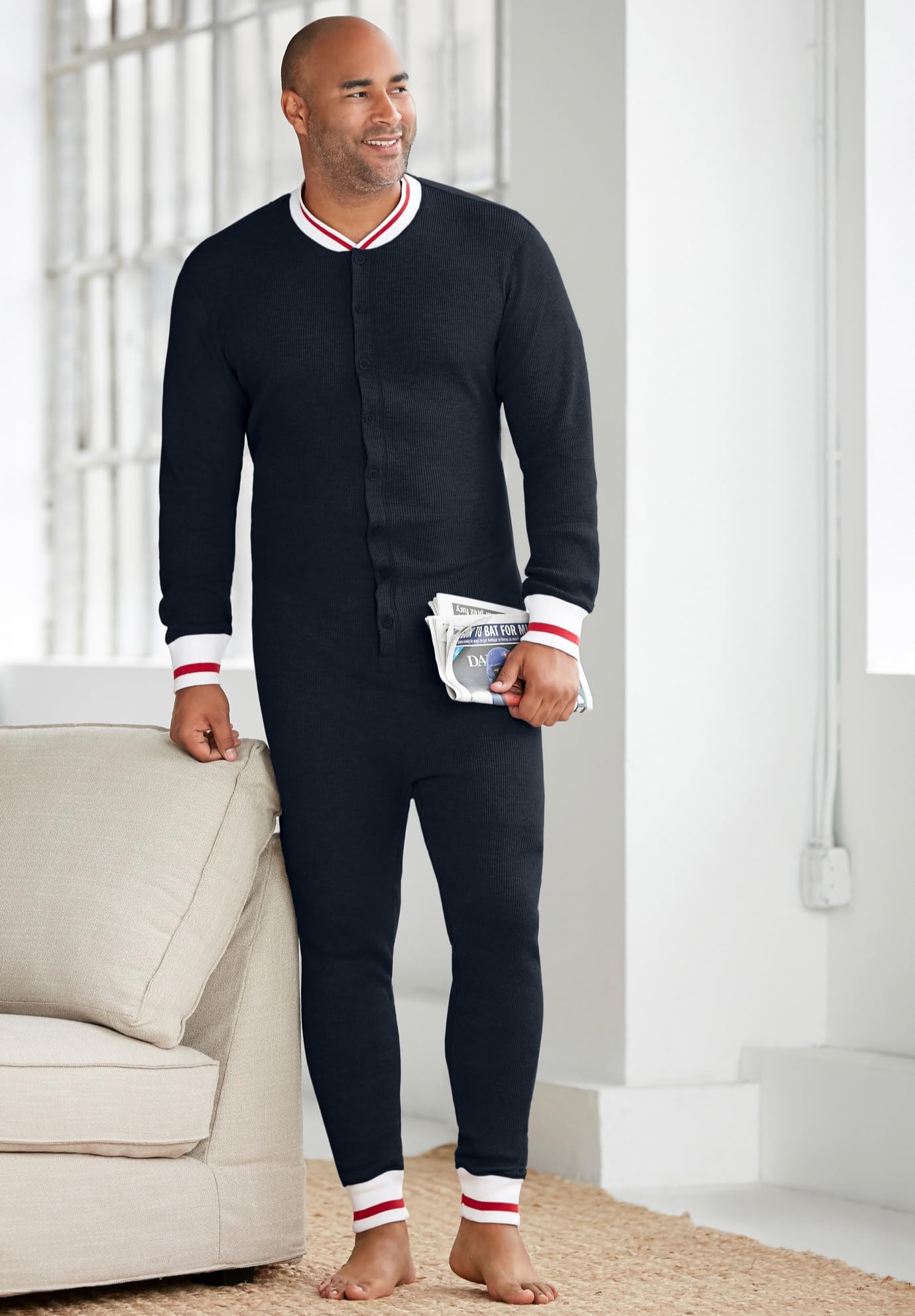 KingSize Men's Big & Tall Thermal Union Suit - Winter Waffle Long Underwear for Cold Weather, Hunting & Outdoor Activities