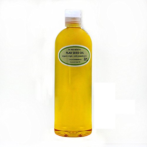 Organic Flax Seed Oil 16 Oz - Cold Pressed, Unrefined, Rich in Omega 3 6 9 - Perfect for Smoothies, Salad Dressings & Skin Care