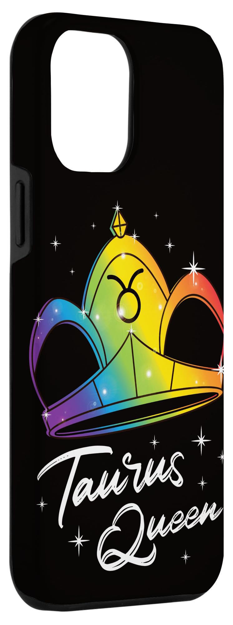 iPhone 12 Pro Max LGBTQ Taurus Zodiac Case with Rainbow Flag & Pride Crown - Perfect for Pride Month, Gay Rights Events & Zodiac Enthusiasts