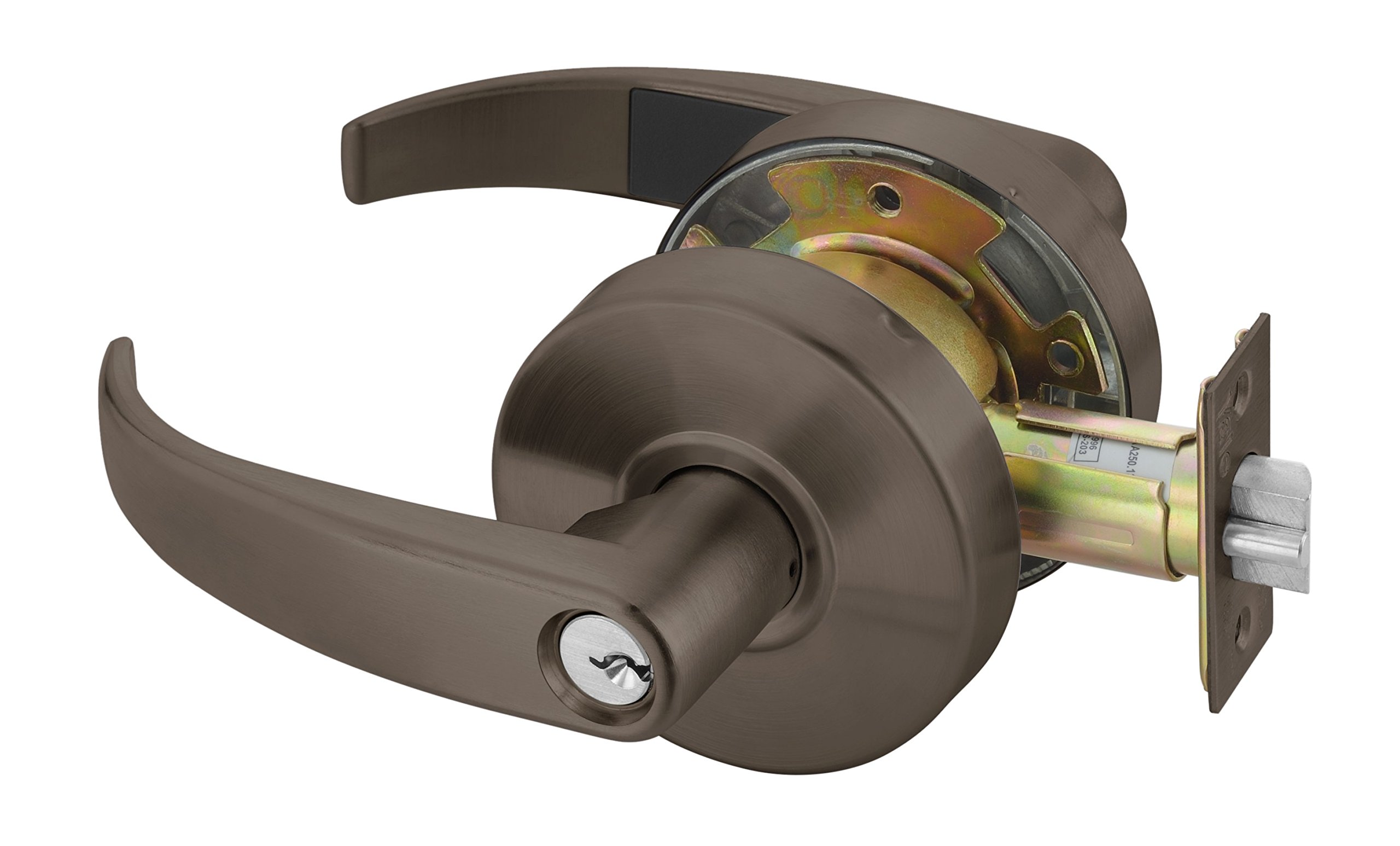 Yale PB4607LNX613E Door Lever Lockset with Cylinder Lock - Secure Entry Lock for Home & Office - Perfect for Front Doors, Bedrooms, and Commercial Buildings