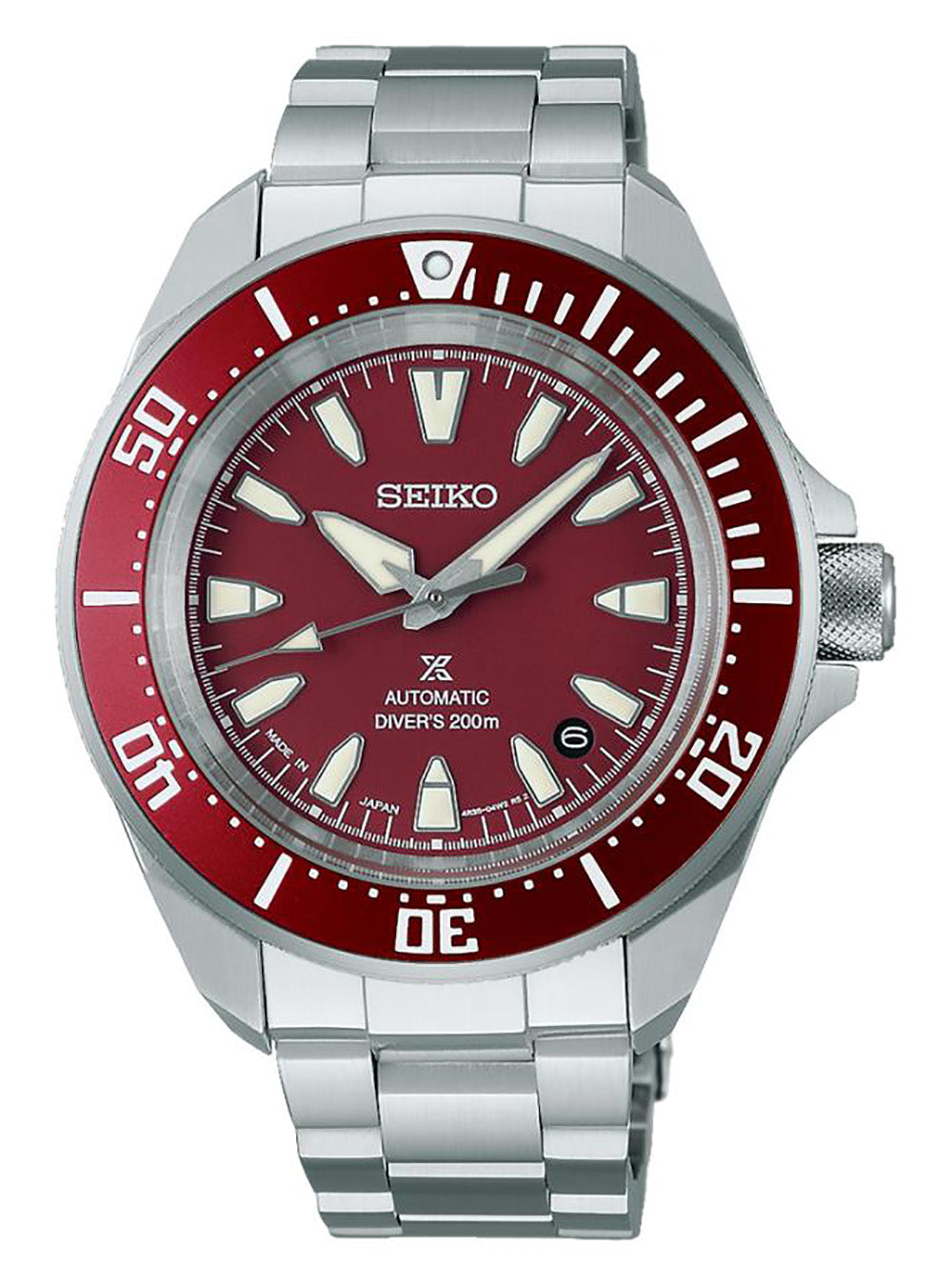 SEIKO PROSPEX SAMURAI Automatic Diver's Watch SBDY129 / SRPL11 - 200m Water Resistant, Made in Japan - Perfect for Scuba Diving, Snorkeling & Water Sports
