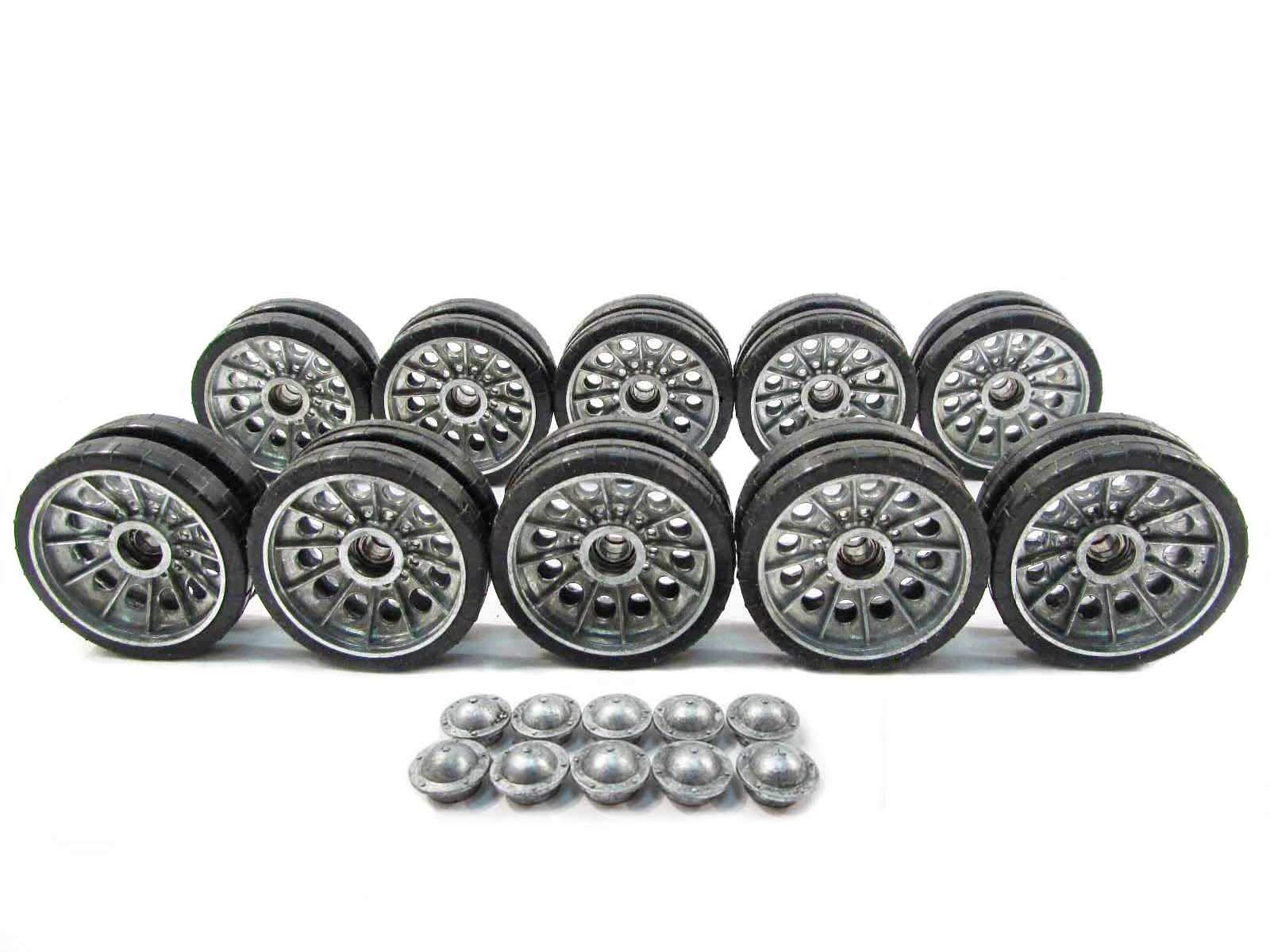 1/16 Scale Metal Road Wheels Set with Bearings for Henglong T34-85 3909-1 RC Tank - Durable Upgrade Parts for Tank Model Enthusiasts - Perfect for Off-Road Battles and Display Collections