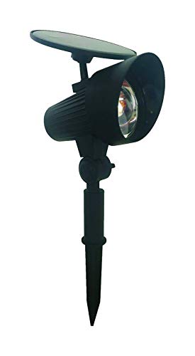 LIVING ACCENTS 3908456 Solar Powered LED Spotlight - Black (Case of 9) | Outdoor Landscape Lighting for Garden, Pathway, and Yard Decor