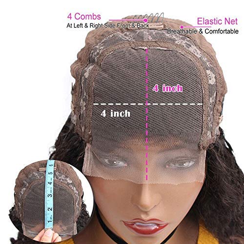Brazilian Deep Wave Lace Front Wigs 150% Density Human Hair - Pre Plucked 4x4 Lace Closure with Baby Hair, Natural Color (26 Inch) for Black Women | Perfect for Daily Wear, Parties & Special Occasions