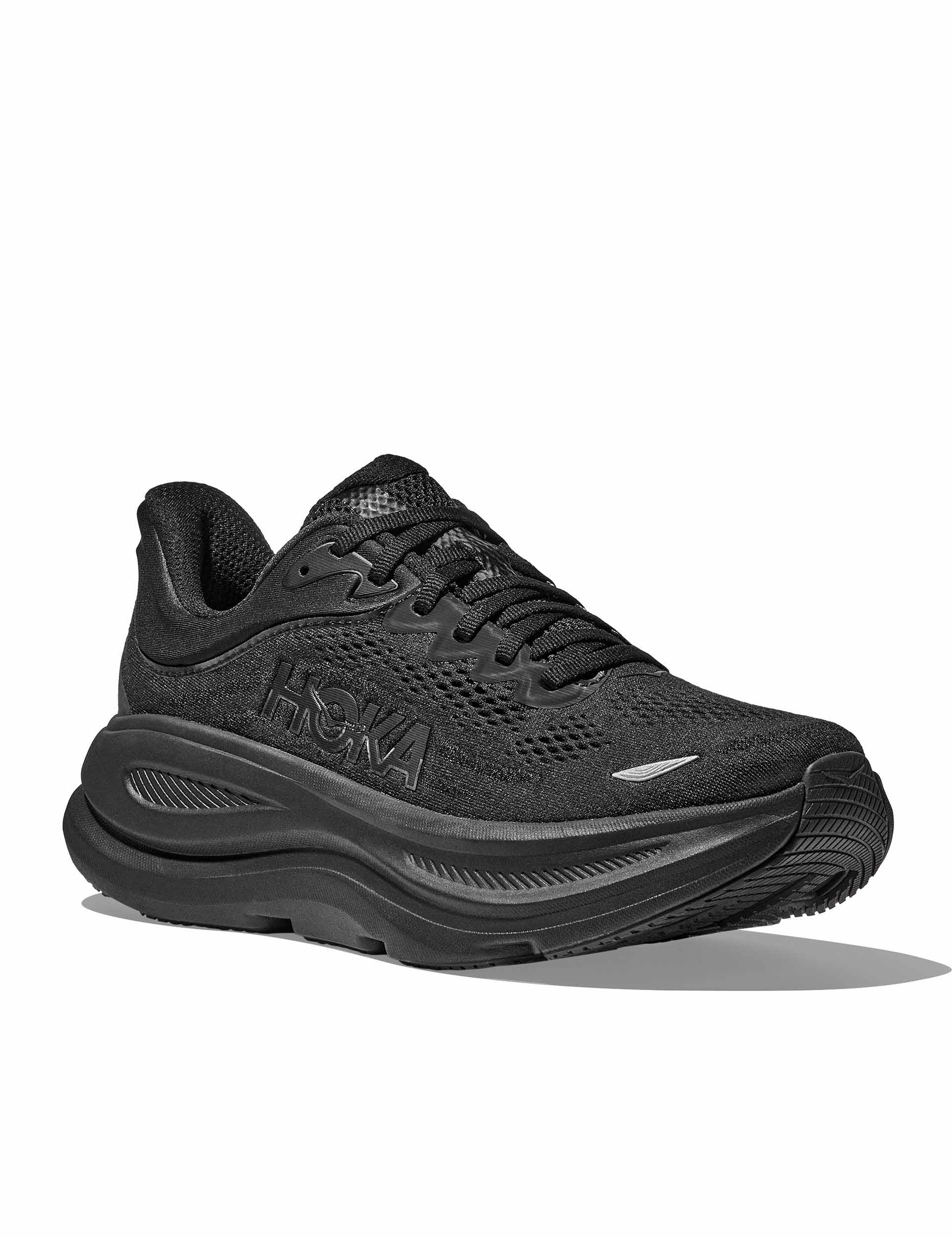 Hoka Bondi 9 Running Shoes - Black (1162012-BBLC) | Cushioned Comfort for Long Distance Running & Walking | Perfect for Marathon Training, Jogging & Everyday Wear