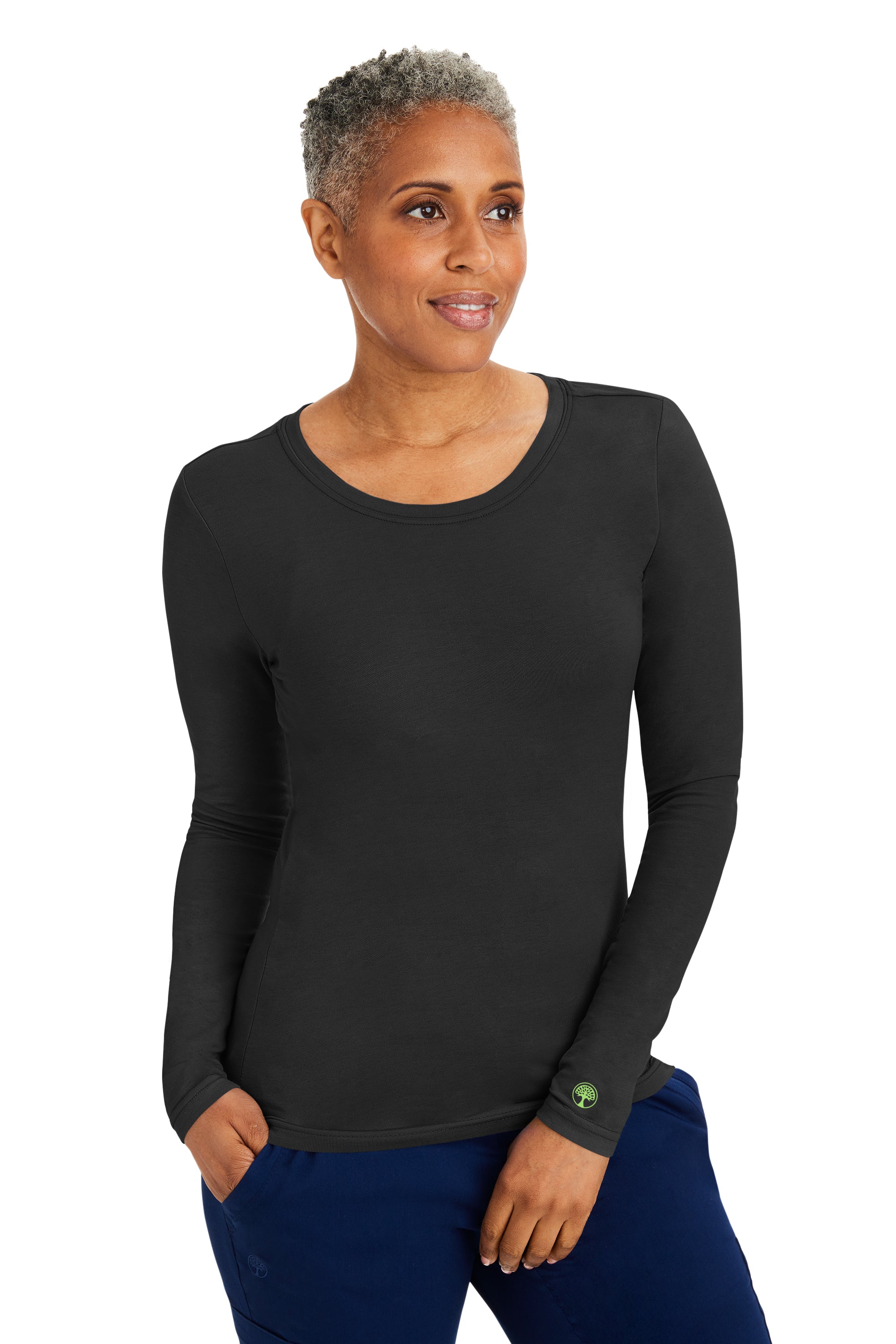 Women's Long Sleeve Basic Tee - Soft Cotton Layering Top for Everyday Wear | Perfect for Layering Under Sweaters, Dresses & Work Outfits