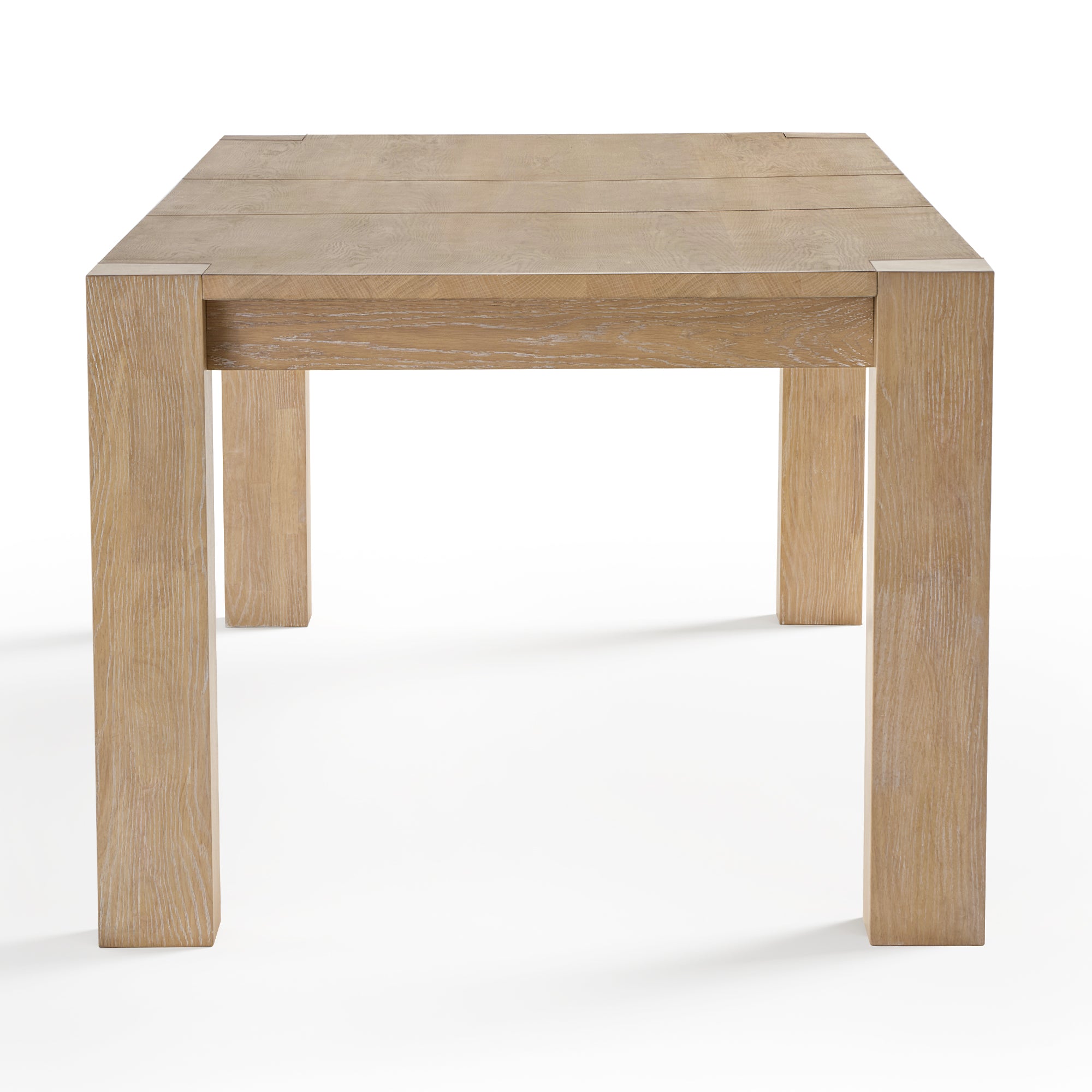 Edora Oak Extendable Dining Table 70.9 to 92.5 Inches - Solid Wood Expandable Table for Dining Room, Kitchen, and Family Gatherings