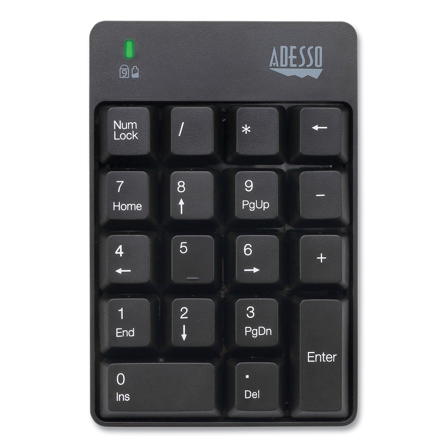 Adesso WKB6010UB Wireless 18-Key Numeric USB Keypad - Black | Compact Number Pad for Laptops, Accounting & Data Entry | Perfect for Office, Home & Remote Work