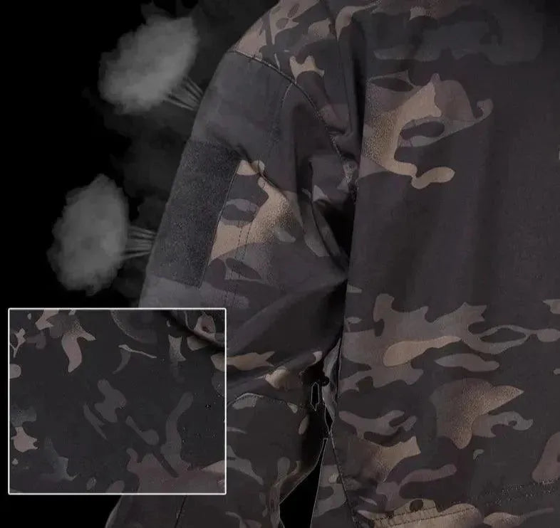 Men's Tactical Waterproof Fleece Jacket - Lightweight Outdoor Windproof Winter Coat for Hiking, Camping & Military Use
