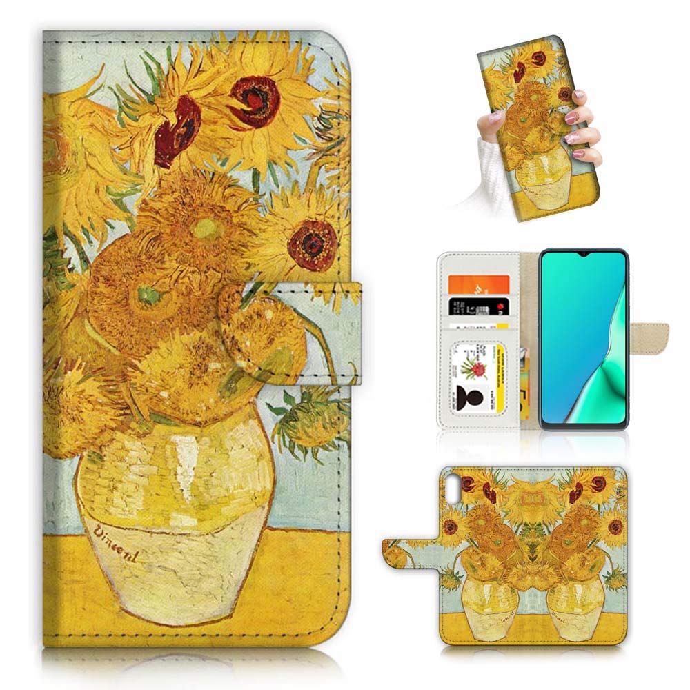 Premium Flip Wallet Phone Case for iPhone Xs MAX - A23195 Sunflowers Design | Slim Protective Cover with Card Slots | Perfect for Daily Use, Travel & Business