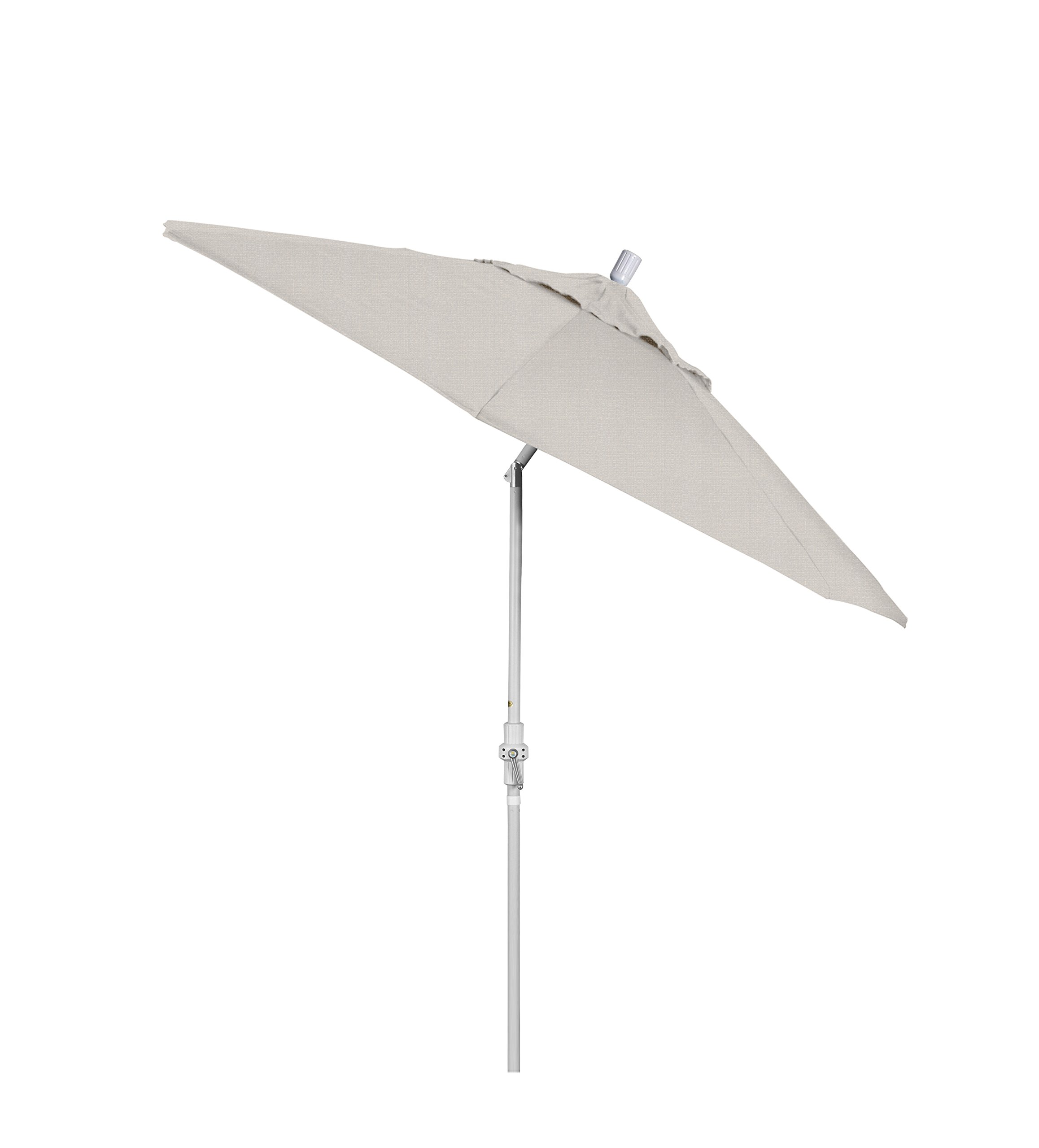 California Umbrella GSCUF908705-F77 9-Foot Round Aluminum Fiberglass Rib Patio Umbrella with Black Pole & Woven Granite Fabric - Perfect for Outdoor Dining, Poolside Lounging, and Backyard Relaxation