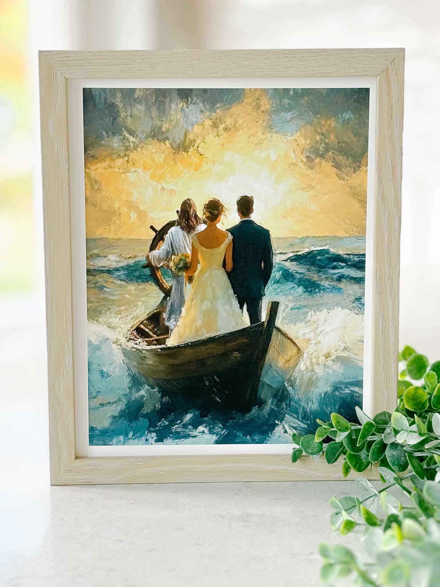 Guided by Him Christian Wall Art Print - Inspirational Scripture Decor for Home, Office & Church