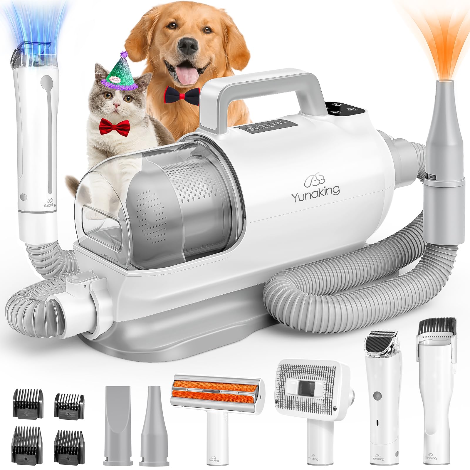 3 in 1 Dog Grooming Kit - Vacuum & Dryer for Pet Hair Removal at Home