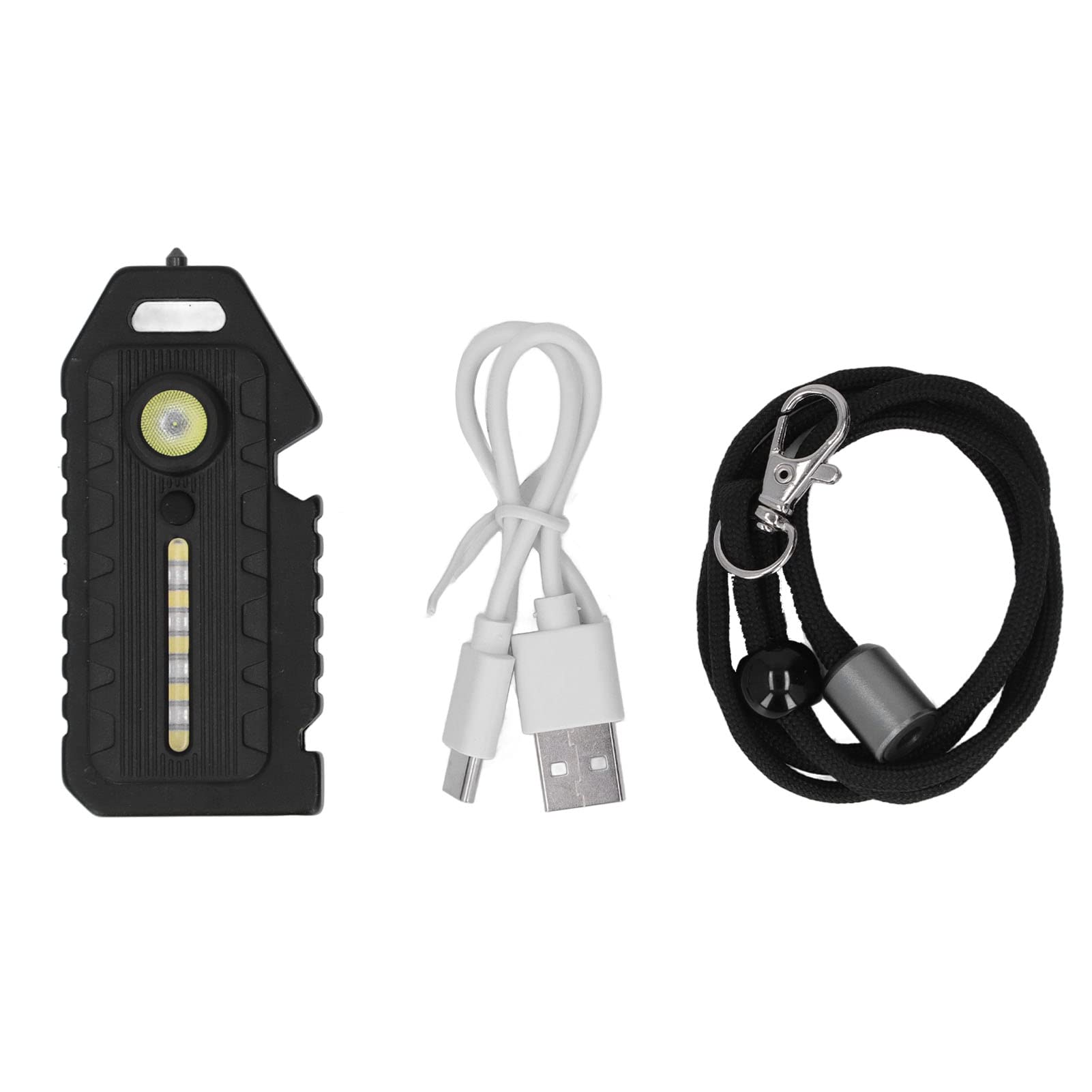 Garosa Multifunctional Keychain Flashlight - 3 Lighting Modes (White/Red/Blue), Waterproof, Built-in Bottle Opener & Emergency Whistle with Lanyard - Perfect for Camping, Hiking, Emergency Kits & Everyday Carry