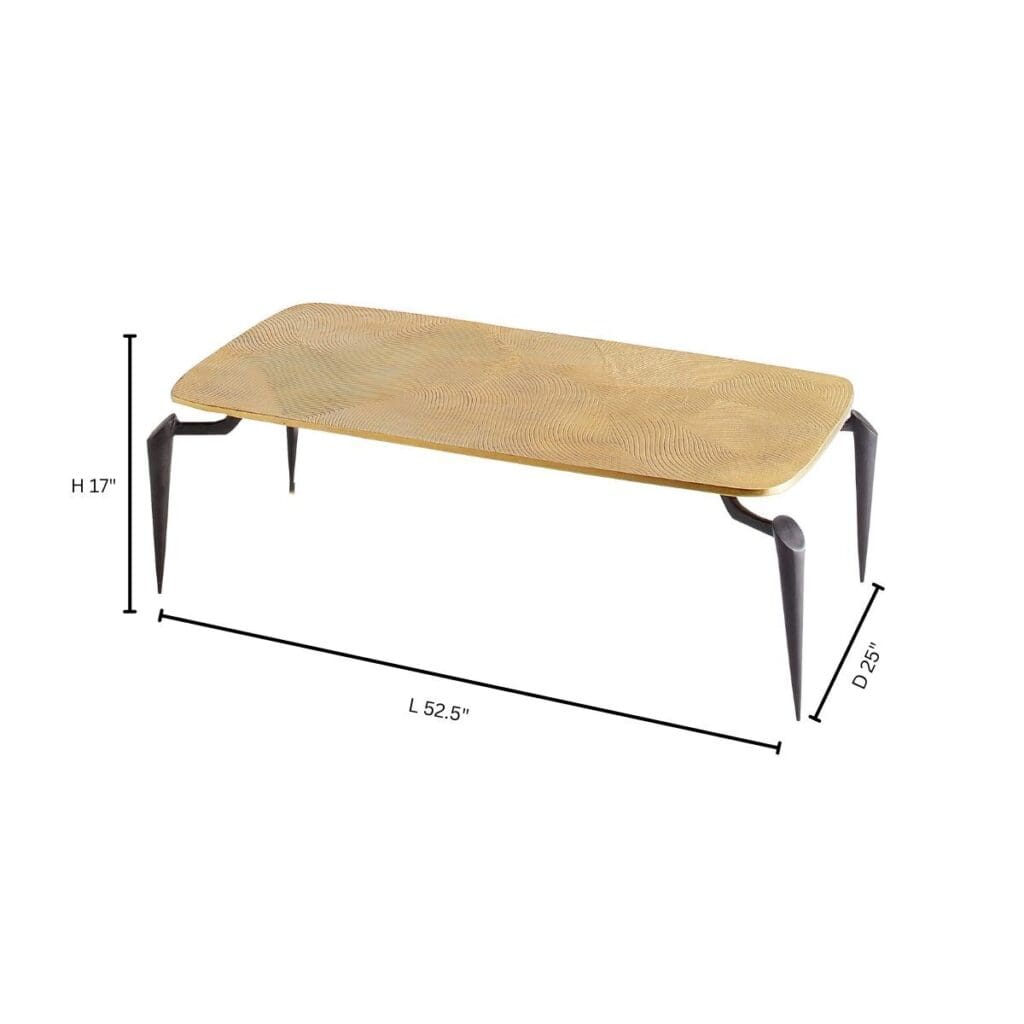 Cyan Design 11446 Tarsal Coffee Table - Black & Gold Accent Modern End Table for Living Room, Lounge & Office Decor