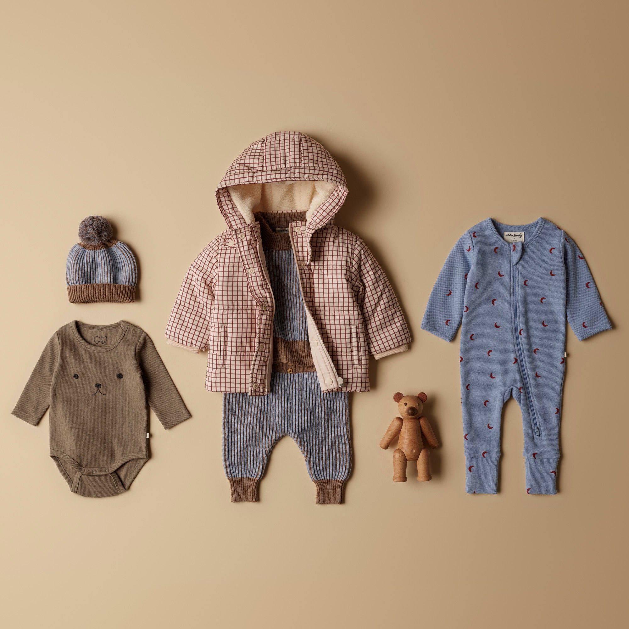 Hey Moon Organic Cotton Waffle Knit Baby Zipsuit - Soft & Breathable One-Piece for Newborns & Infants | Perfect for Playtime, Naptime & Daily Comfort
