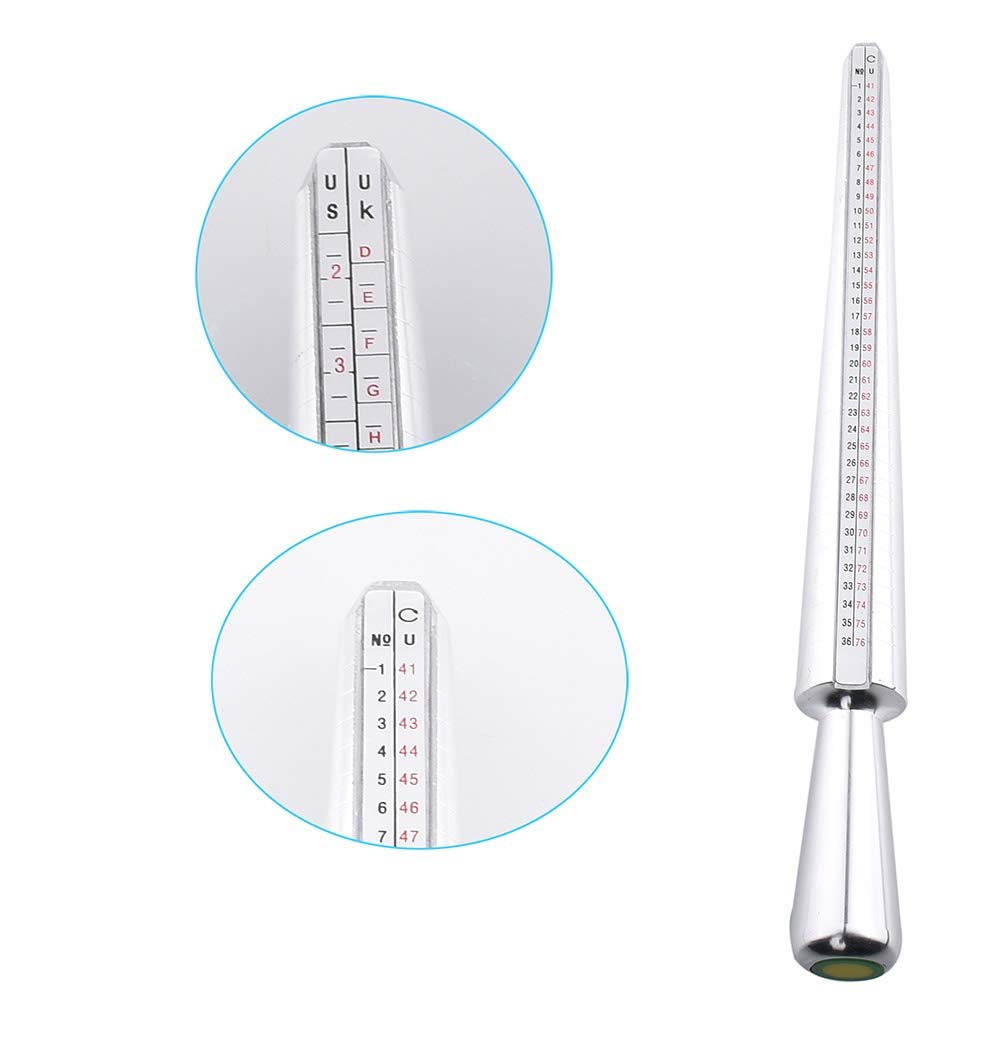 Professional Ring Sizer & Mandrel Set - Jewelry Making & Ring Measuring Tool with Ring Gauge, Rubber Hammer for Accurate Sizing - Perfect for Jewelers, DIY Crafts & Ring Resizing at Home or Workshop