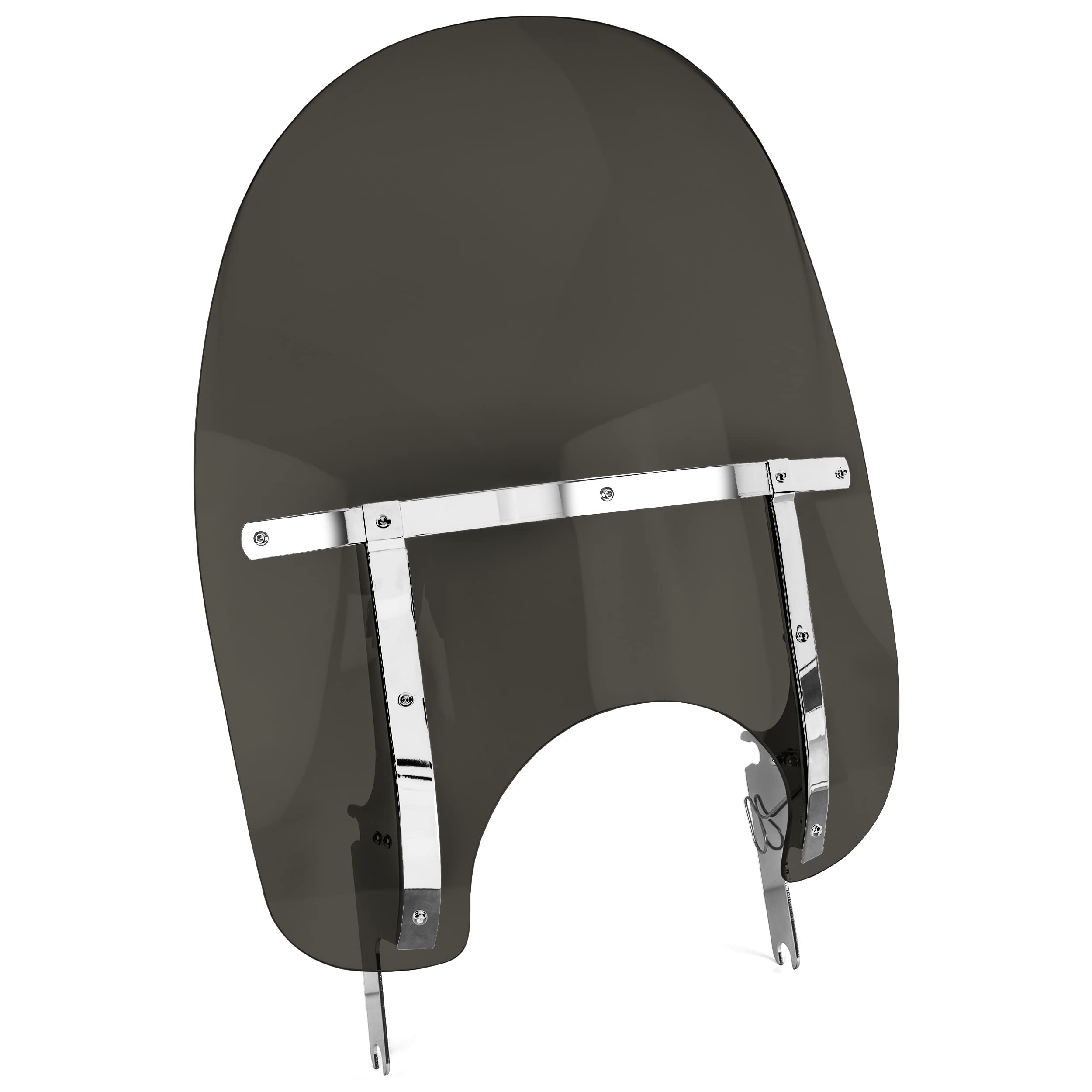 Krator Detachable Quick-Release Windshield Windscreen for Harley Davidson - Smoke Tinted Motorcycle Windshield Compatible with 1998-2013 Road King Classic FLHRC & EFI FLHRCI Models - Perfect for Highway Cruising and Long-Distance Riding