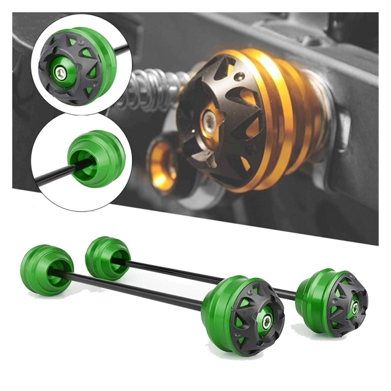 BMW S1000XR S1000RR Motorcycle Wheel Axle Shock Absorber - Front & Rear Fork Drop Protection Pads for Enhanced Safety | Perfect for Off-Road Adventures & Urban Commuting