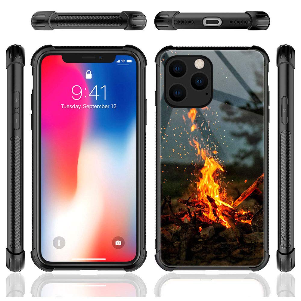 CARLOCA iPhone 11 Pro Max Case - Fire of Life Pattern Design, Shockproof & Anti-Scratch Protective Cover for Women, Men, Girls & Boys | Perfect for Daily Use, Travel & Outdoor Activities