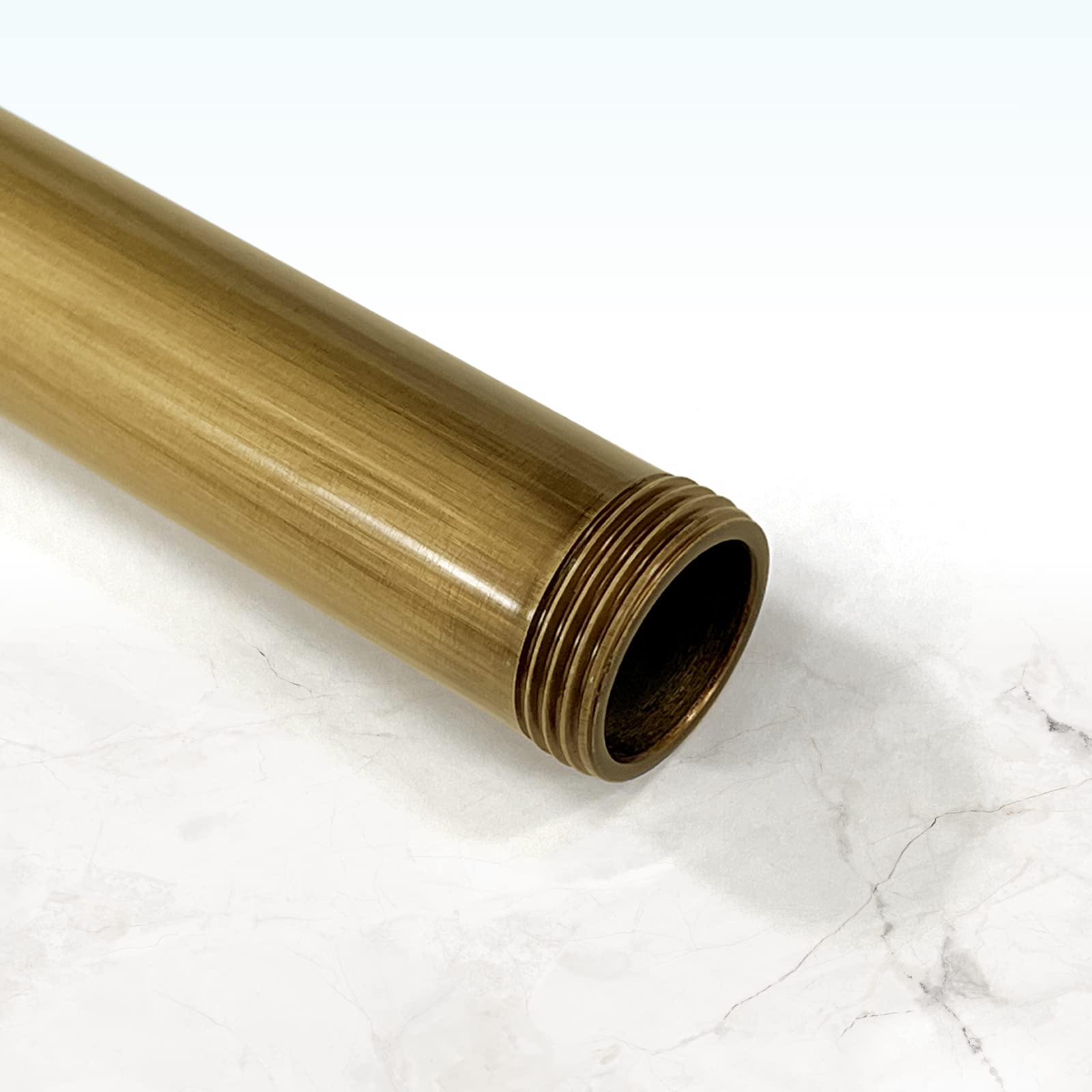 Gotonovo 16 Inch G3/4 Shower Extension Tube - Longer Shower Pipe in Antique Brass Finish for Bathroom & RV Upgrades | Perfect for Low-Ceiling Showers and Space-Saving Installations