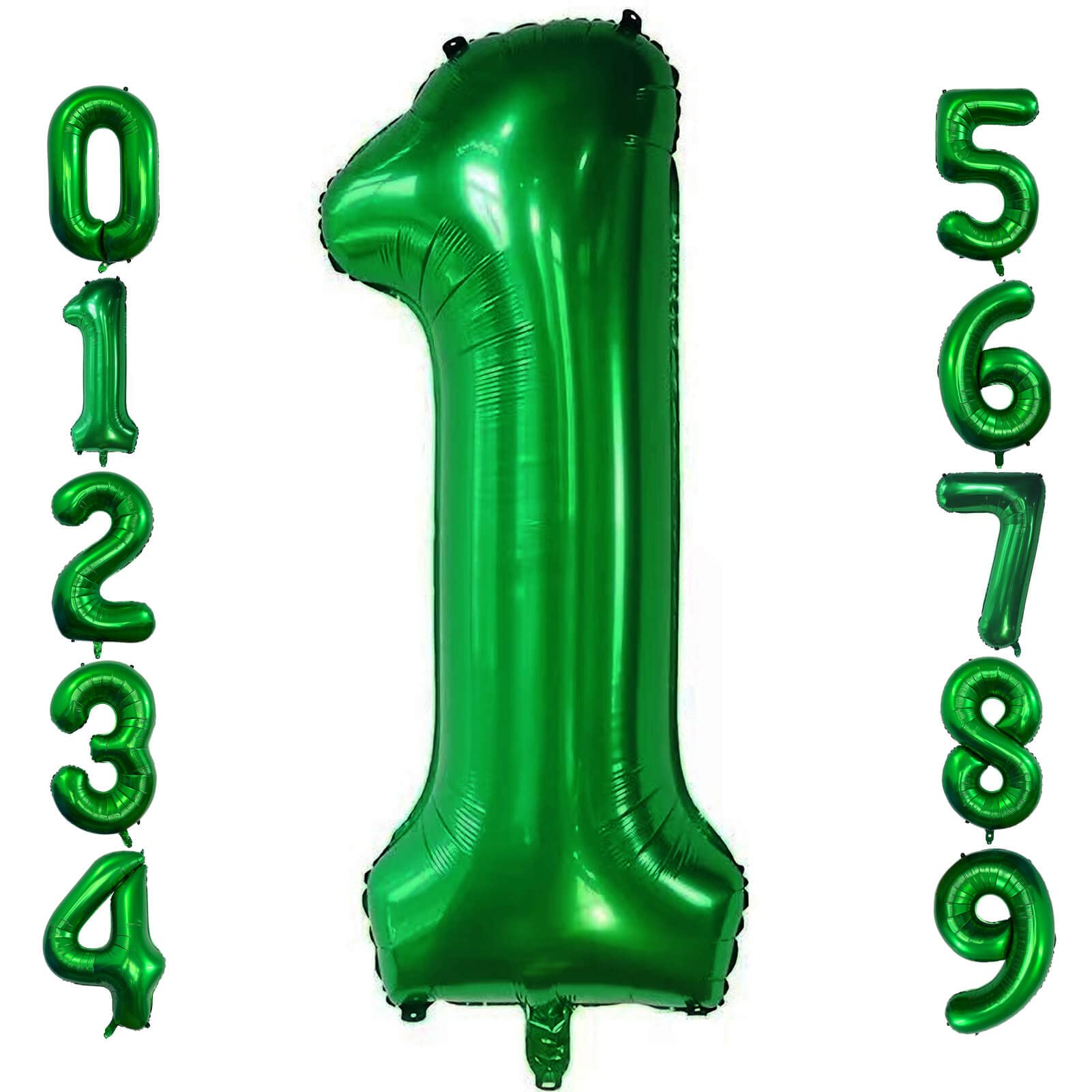 40 Inch Dark Green Number 1 Mylar Foil Balloon - Large Giant Jumbo Helium Balloon for Birthday Party Decorations, Graduation, Anniversary & Baby Shower Celebrations - Perfect for Photo Backdrops, Balloon Arches & Party Centerpieces