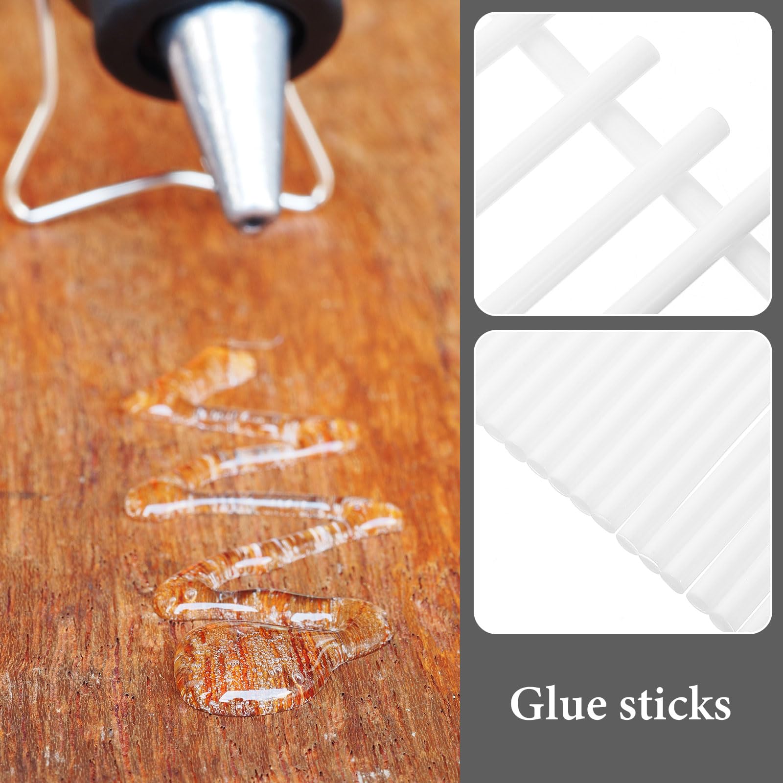 16Pcs 7mm White Hot Melt Glue Sticks - All Purpose Craft Glue Sticks for DIY Projects, Home Repairs & School Supplies | Compatible with Most Hot Glue Guns