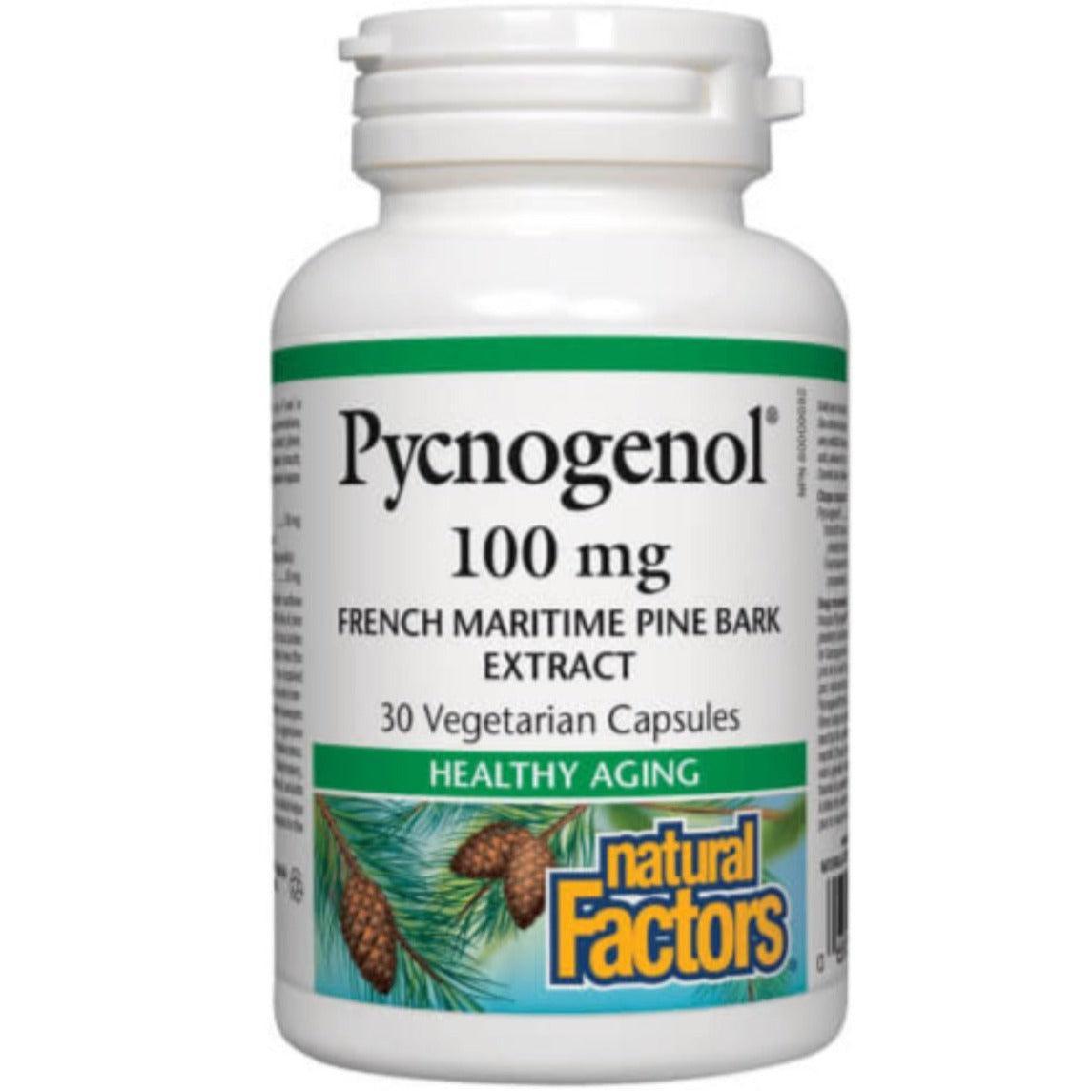 Natural Factors Pycnogenol 100mg - 30 Vegetarian Capsules | Antioxidant Support for Heart Health & Circulation | Perfect for Daily Wellness Routine