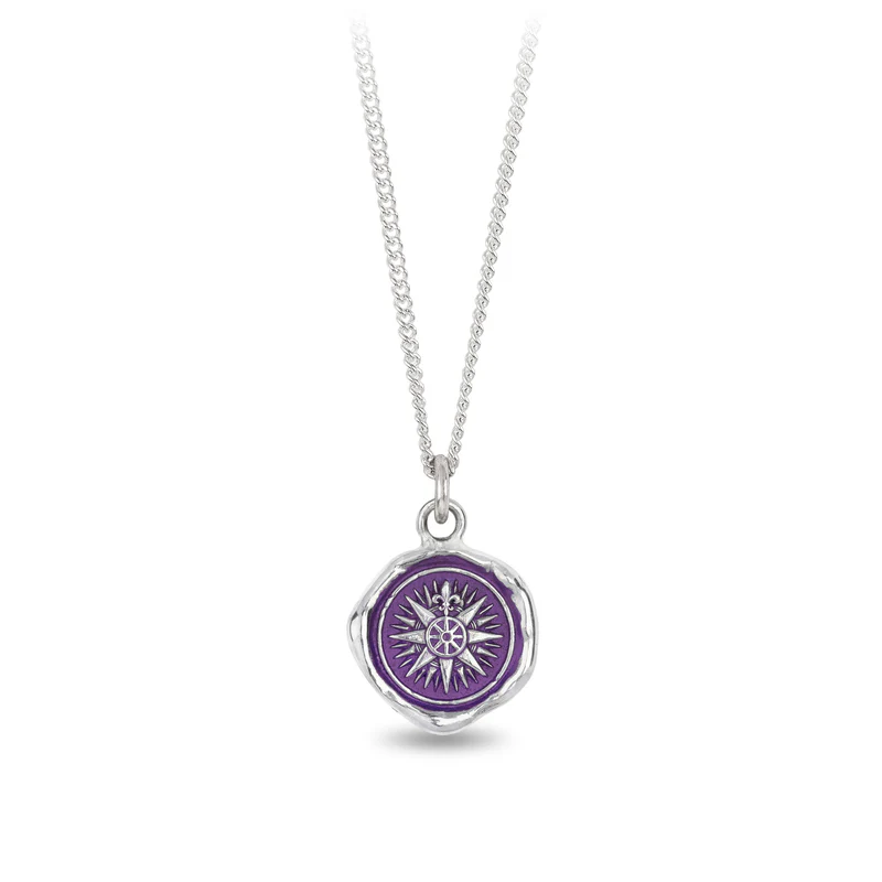 Mystic Violet Direction Talisman - Spiritual Guidance & Protection Amulet for Travel, Meditation & Home Decor