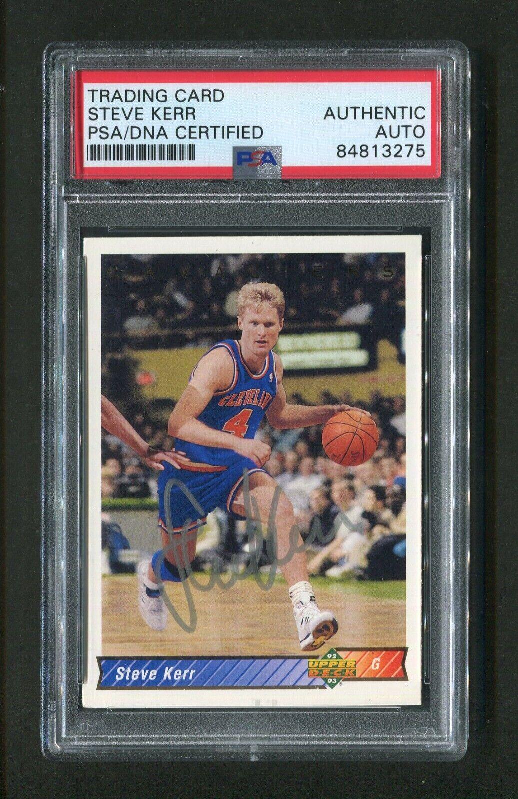 1992 Steve Kerr PSA/DNA Authentic Autographed Upper Deck Basketball Card - Rare Collectible for NBA Fans & Sports Memorabilia Enthusiasts - Perfect for Display, Investment, or Gifting