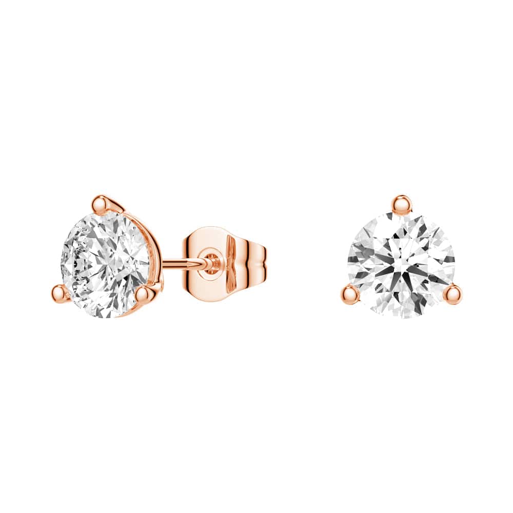 2 Carat (ctw) Round Moissanite Stud Earrings - 3 Prong Solitaire Setting - Perfect for Weddings, Anniversaries & Everyday Elegance