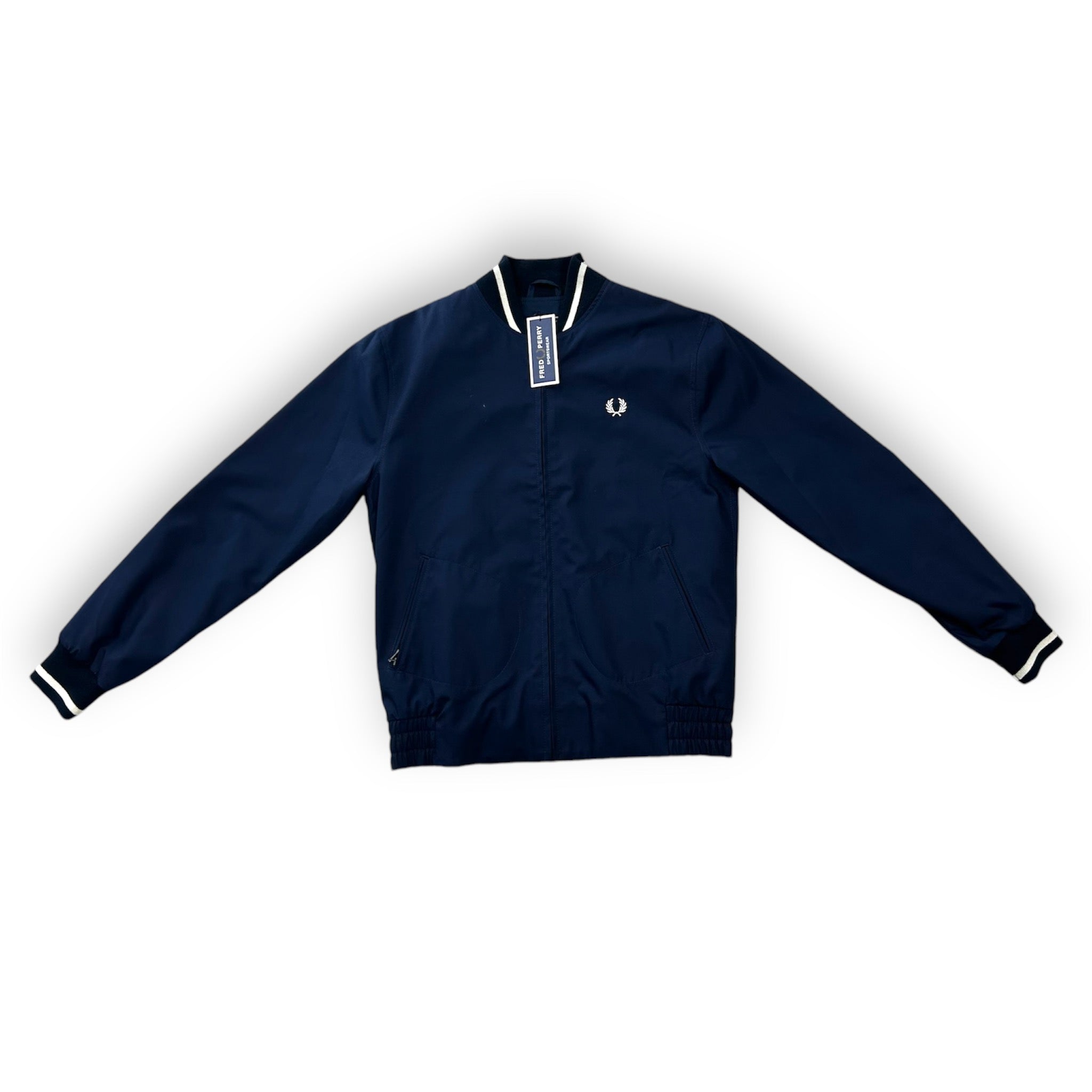 Fred Perry Men's Tennis Bomber Jacket - Made in England | Classic Slim Fit Lightweight Windbreaker for Casual Wear & Sports
