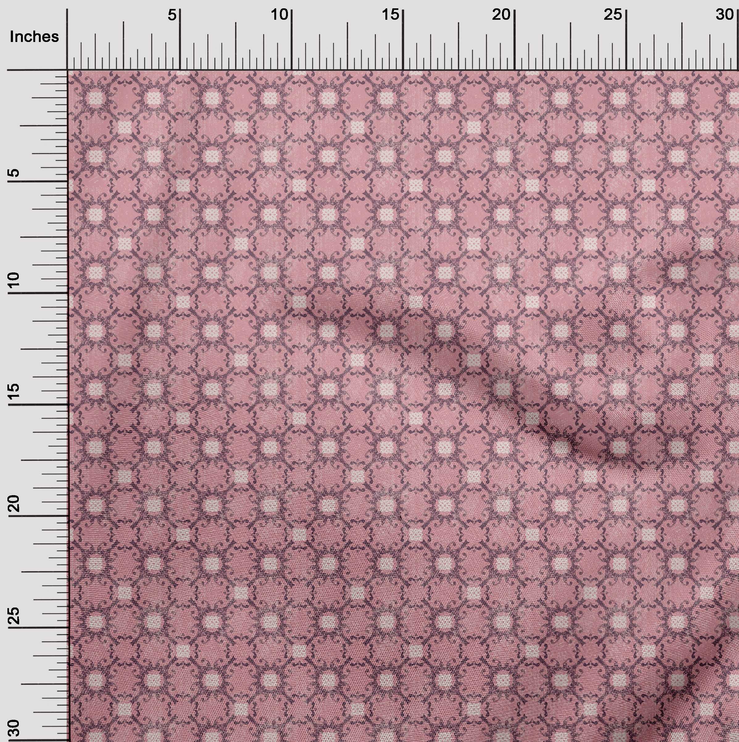 Premium Cotton Silk Blend Pink Fabric - 42 Inch Wide for Asian Traditional Block Dress, DIY Sewing & Home Decor Projects | Soft, Durable & Versatile Material by The Yard
