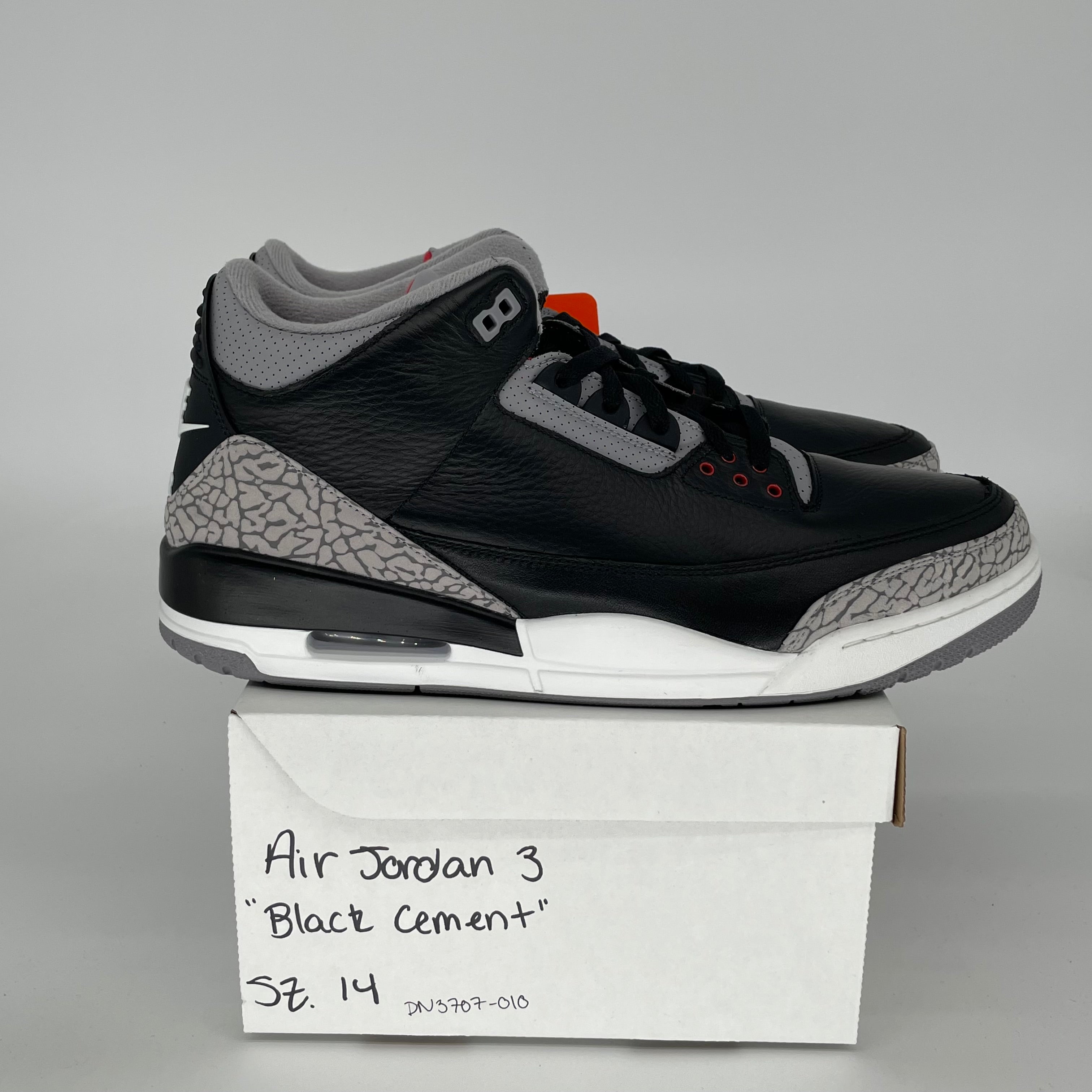 AIR JORDAN 3 Retro Black Cement Men's Basketball Shoes Size 14 - DN3707-010 | Authentic Nike Sneakers for Casual Wear & Street Style