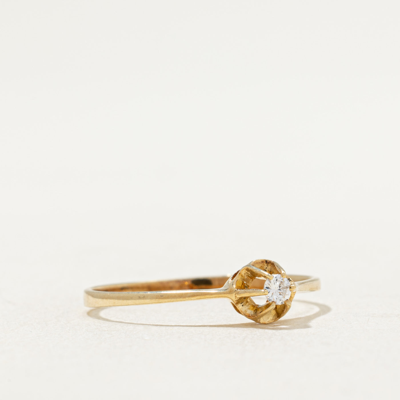 0.05ct Solitaire Diamond Engagement Ring for Women - Size 8 | Classic Belcher Setting | Perfect for Proposals, Anniversaries & Special Occasions