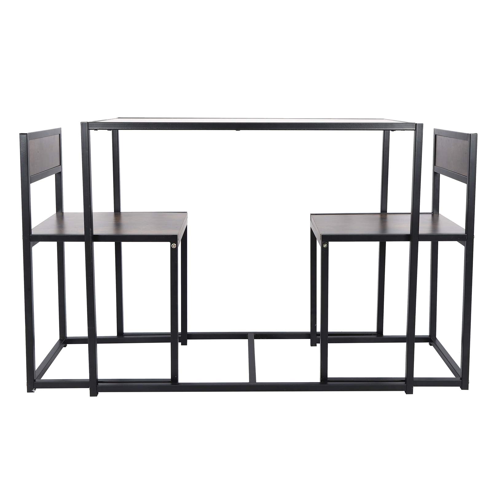 Omabeta 4-Piece Kitchen Dining Table Set with Chairs - Sturdy Particle Board Top & Iron Frame - Space Saving Design for Small Apartments, Breakfast Nook, or Compact Living Room - Perfect for Kitchen, Dining Area, and Home Decor